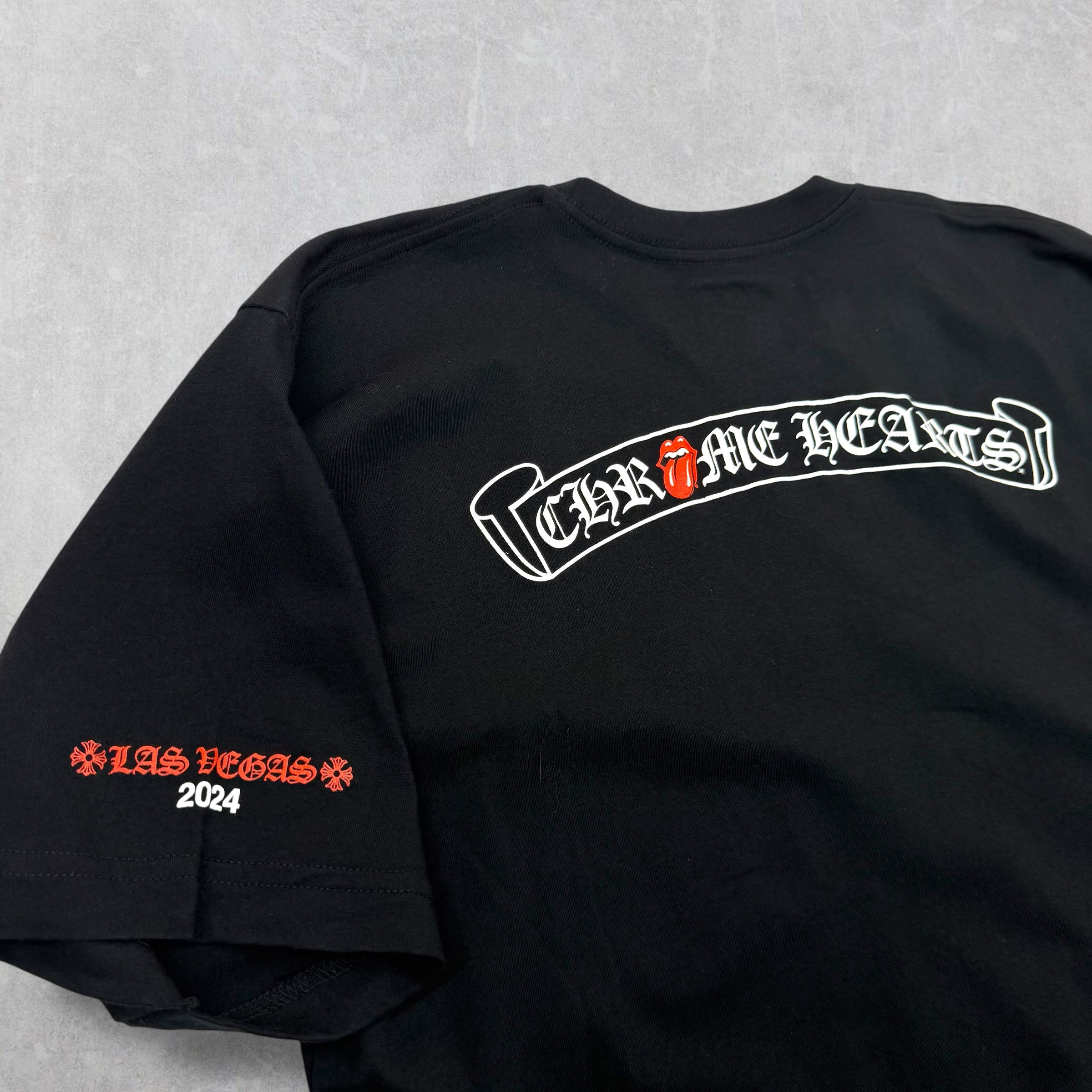 Chrome Hearts Rolling Stone Neck Logo Tee L