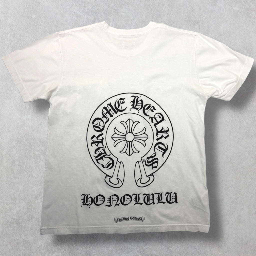 Chrome Hearts Horseshoe Honolulu White Tee L
