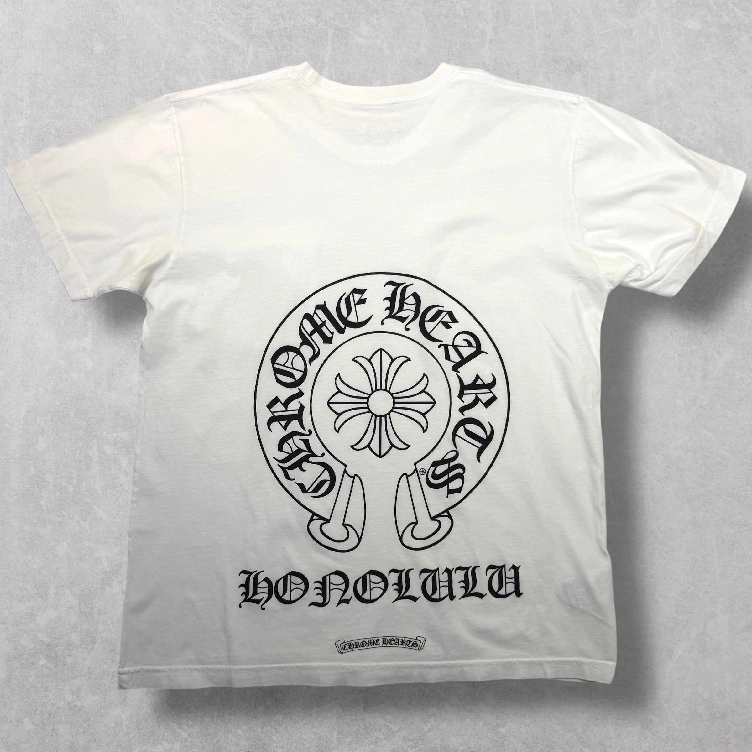 Chrome Hearts Horseshoe Honolulu White Tee L