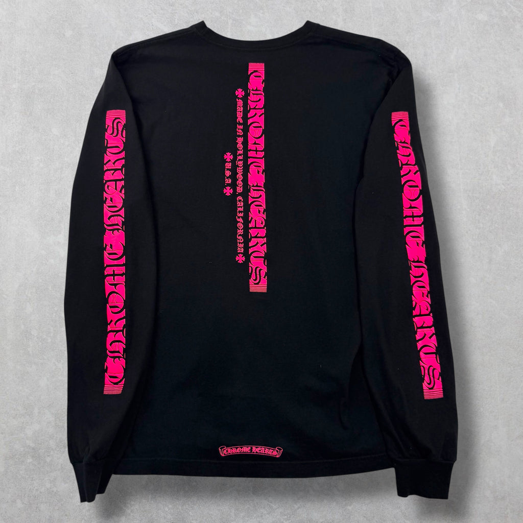 Chrome Hearts Neon Pink Stripe L/S L