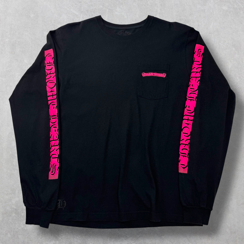 Chrome Hearts Neon Pink Stripe L/S L