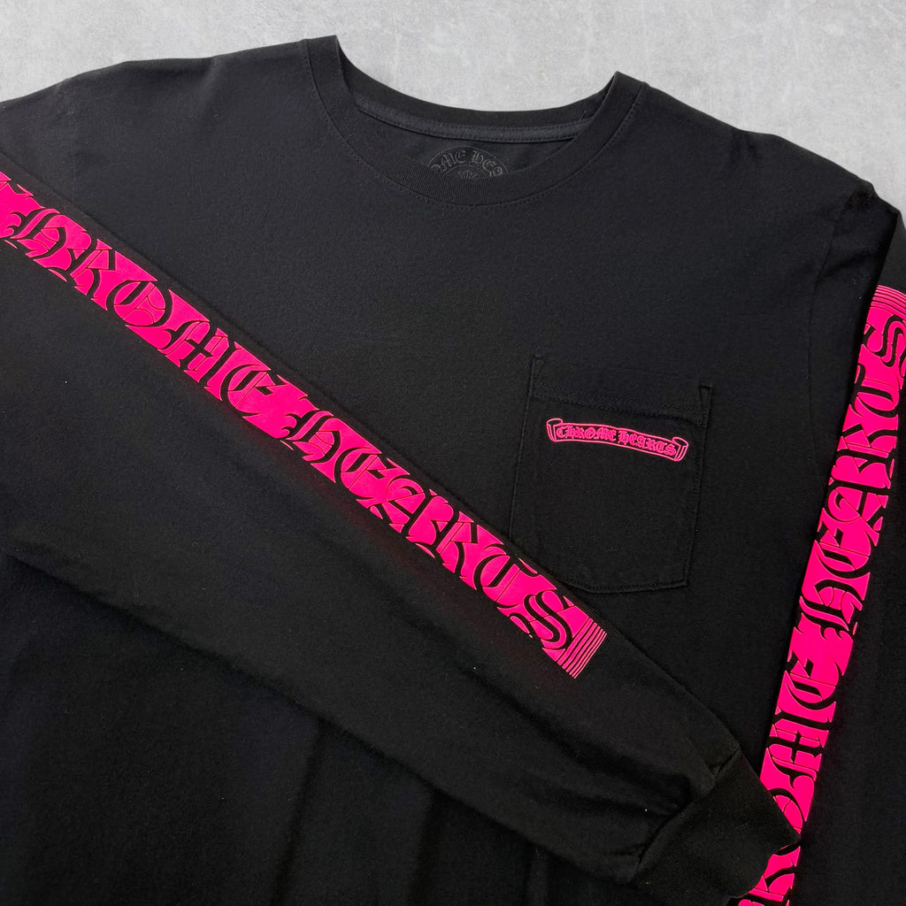 Chrome Hearts Neon Pink Stripe L/S L