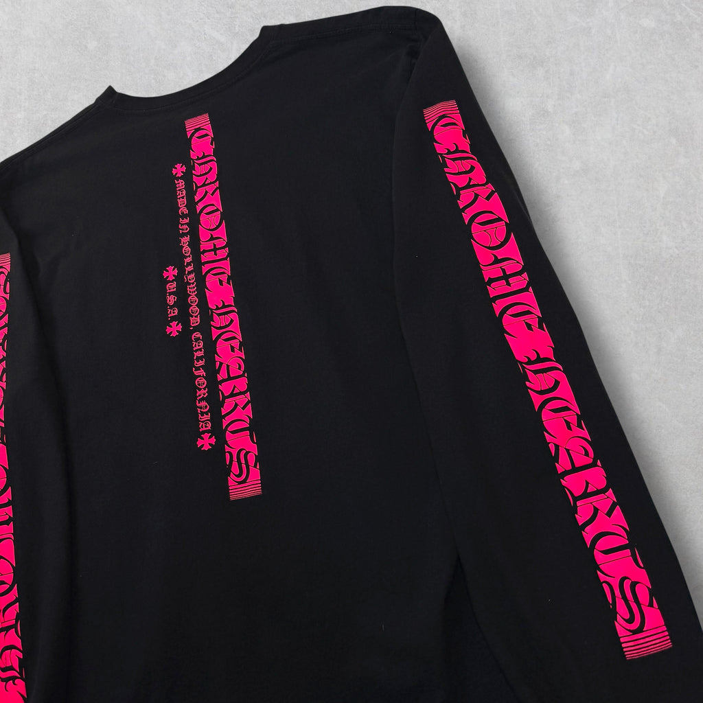 Chrome Hearts Neon Pink Stripe L/S L