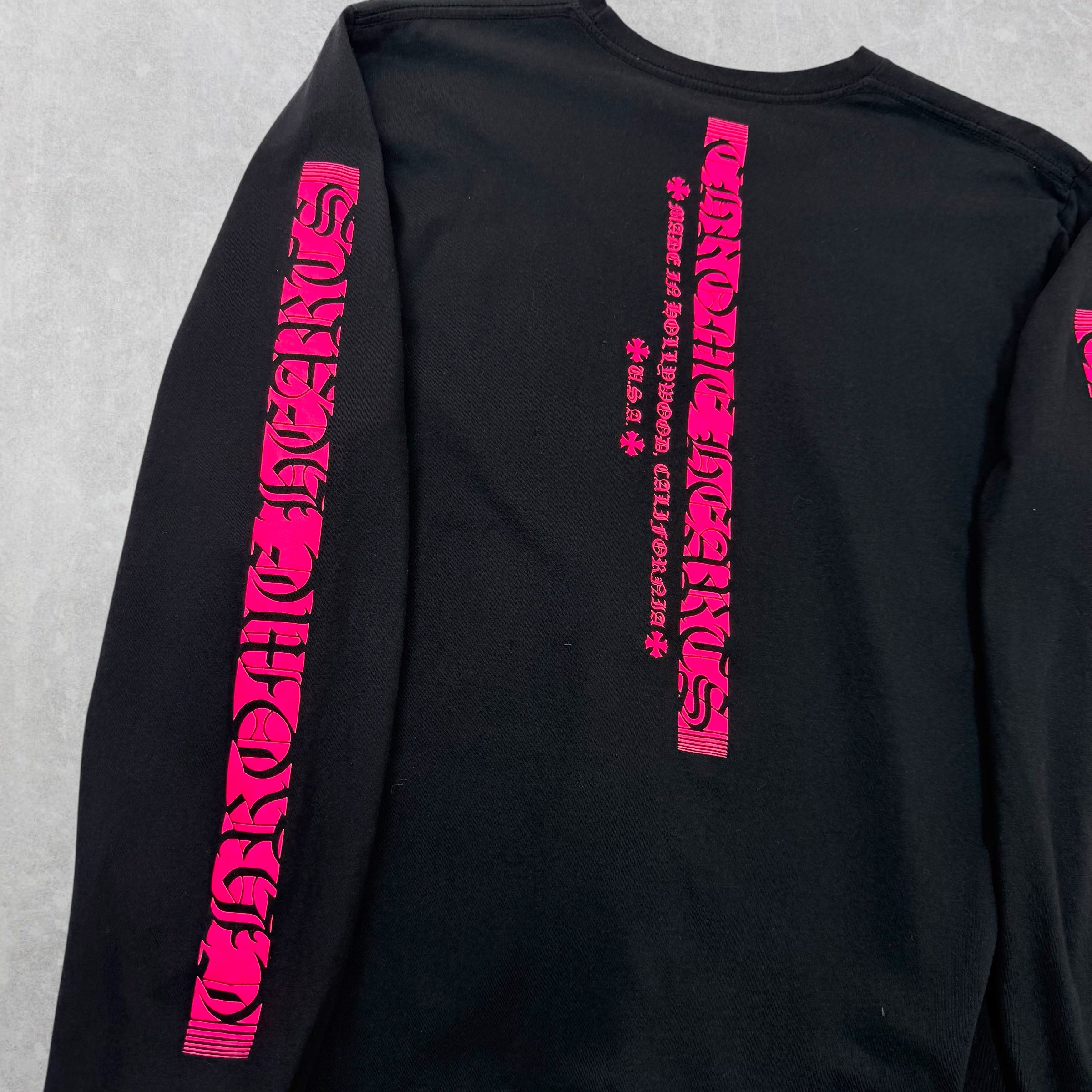 Chrome Hearts Neon Pink Stripe L/S L