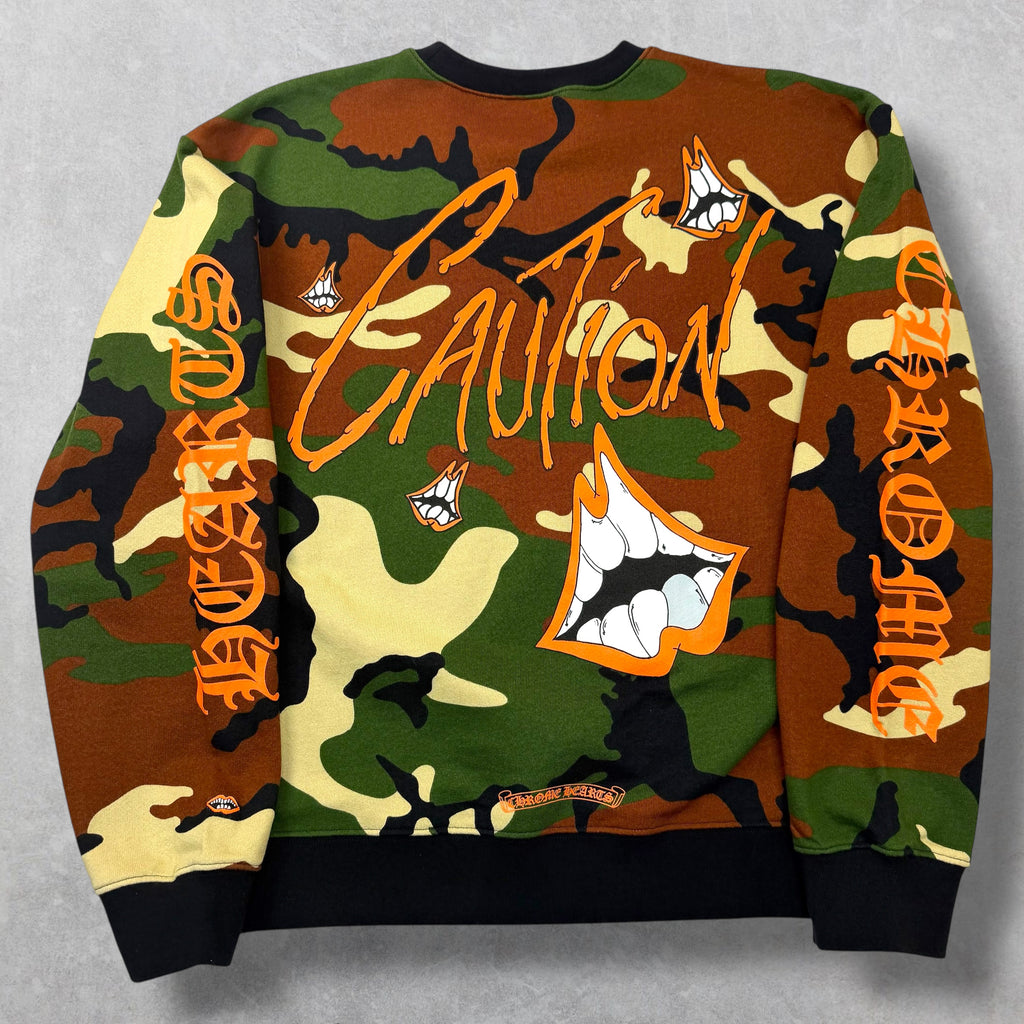 Chrome Hearts Matty Boy Caution Crewneck L