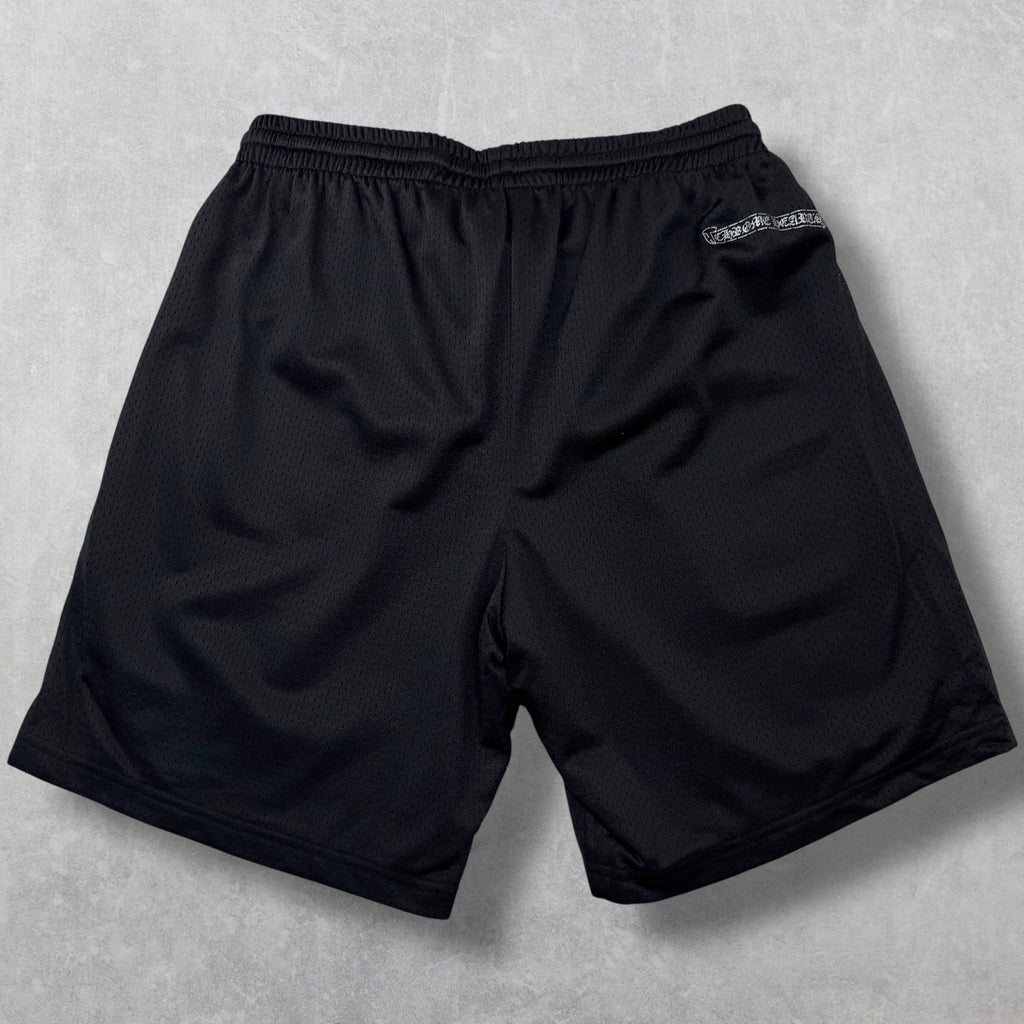 Chrome Hearts Black Mesh Warm Up Shorts L