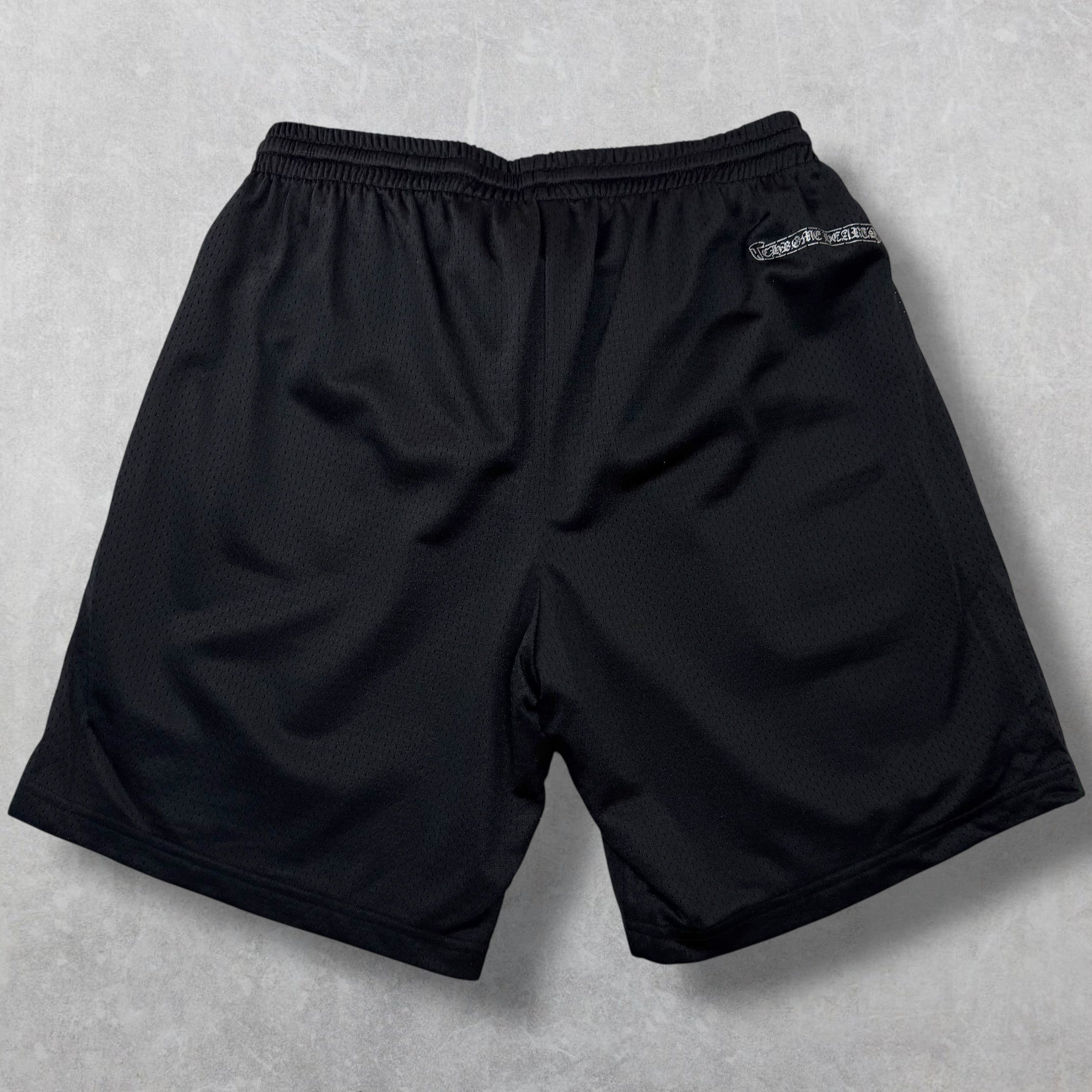 Chrome Hearts Black Mesh Warm Up Shorts L