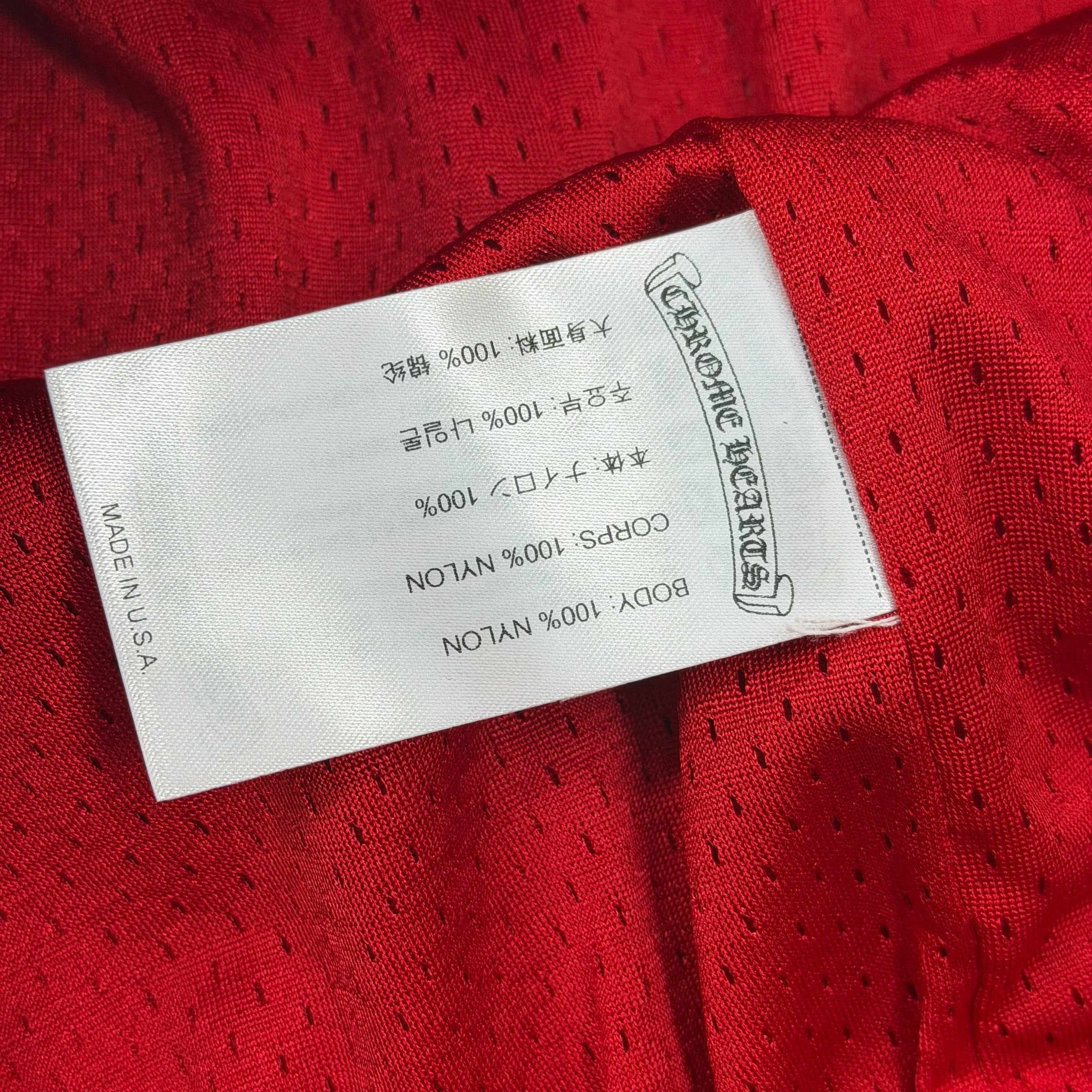 Chrome Hearts Matty Boy Red Mesh Shorts L