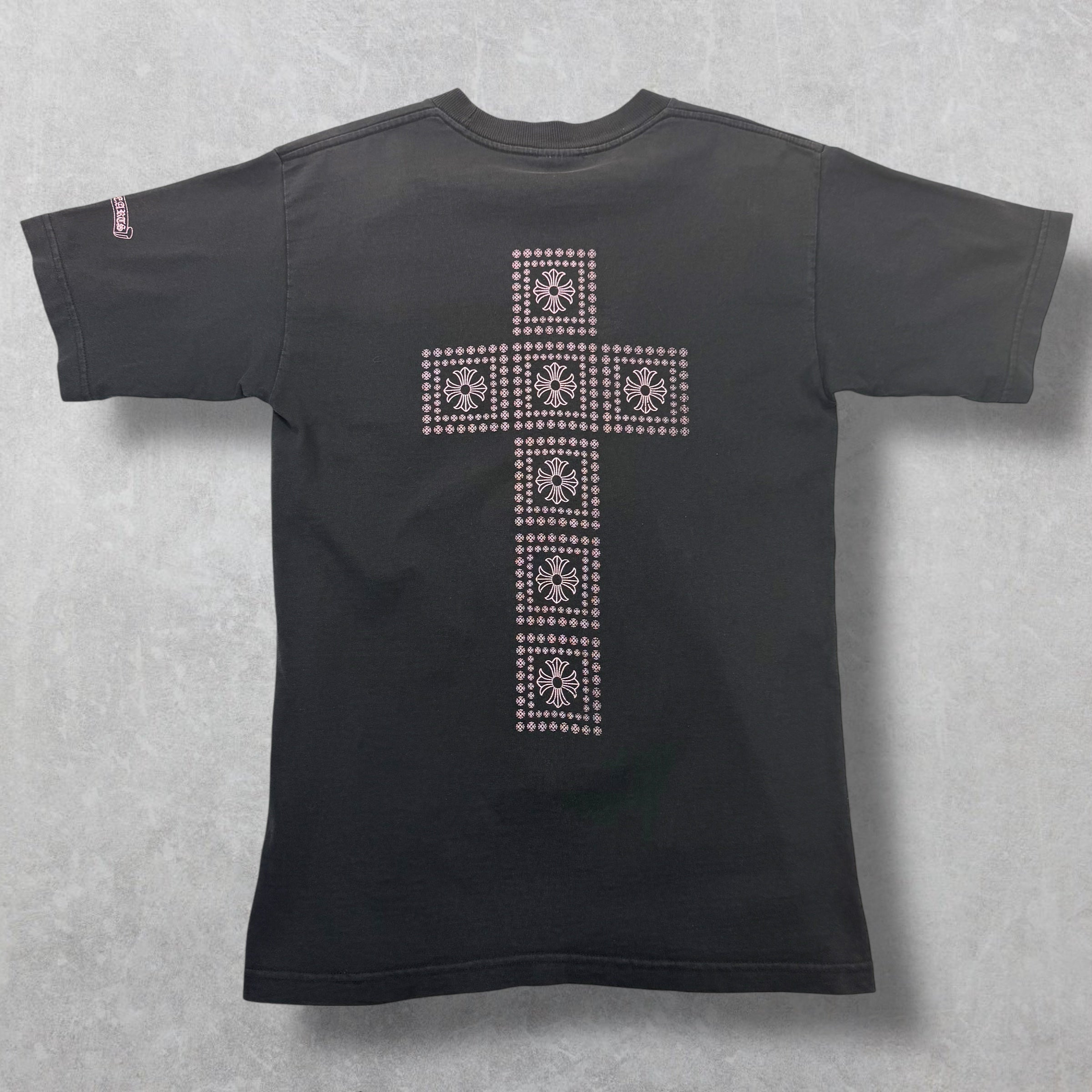 Vintage Chrome Hearts Pink Multi Cross Tee M