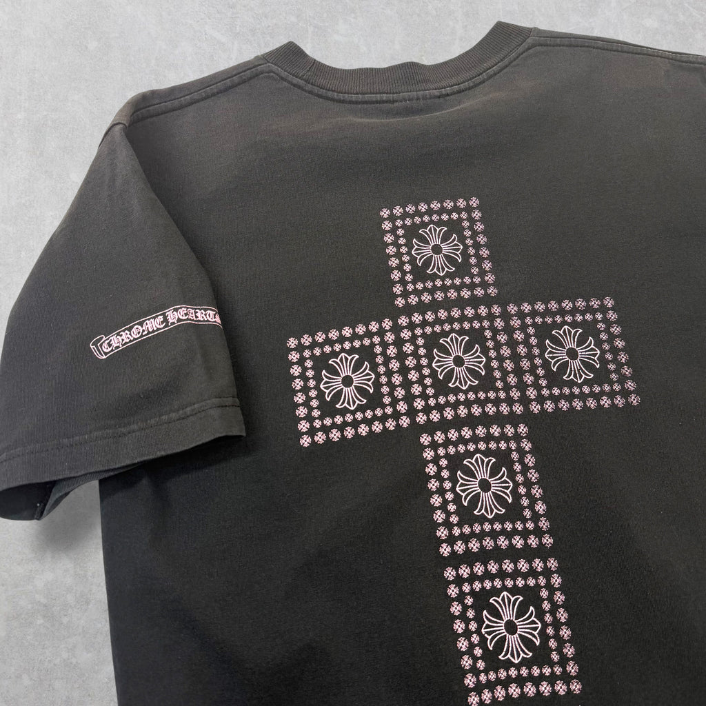 Vintage Chrome Hearts Pink Multi Cross Tee M