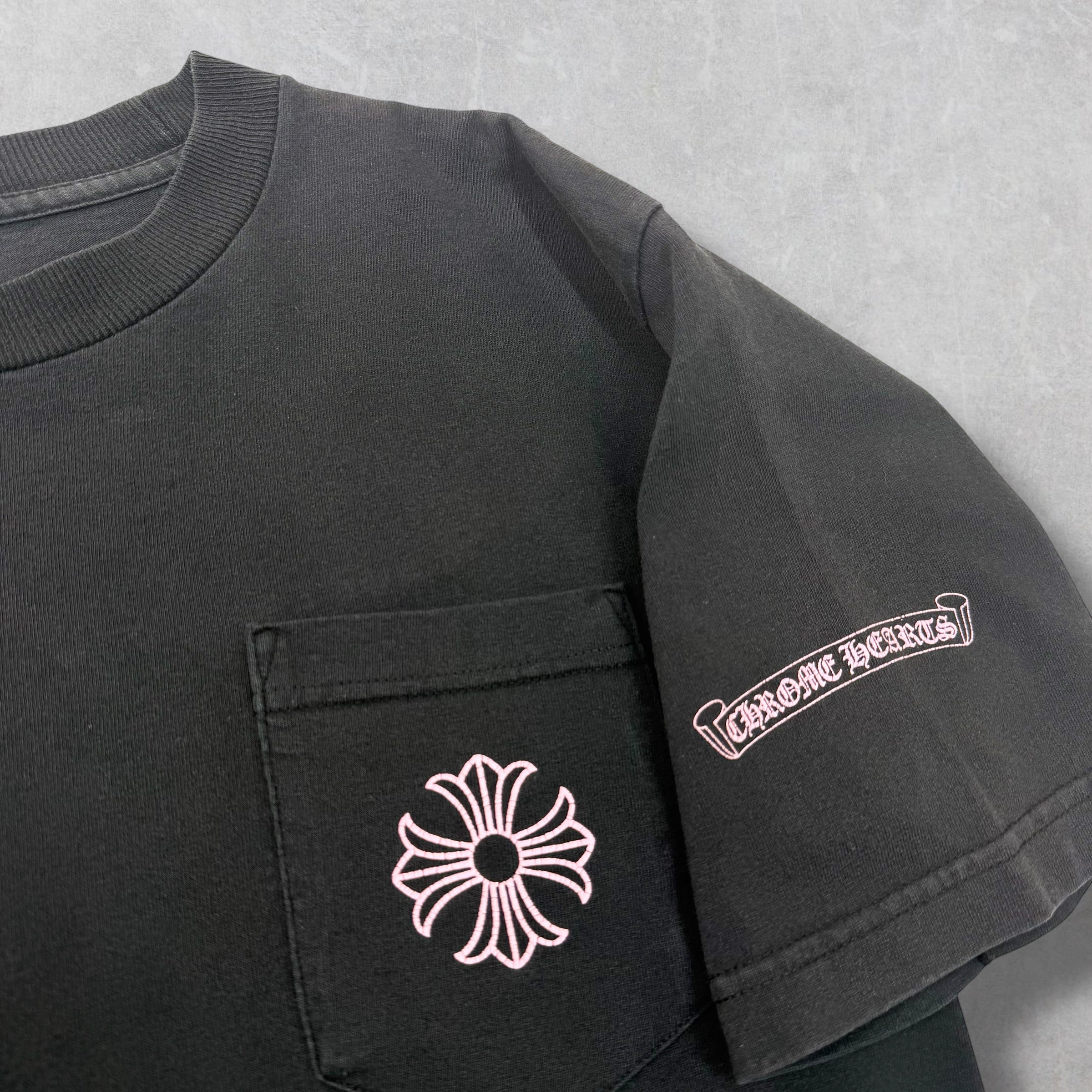 Vintage Chrome Hearts Pink Multi Cross Tee M