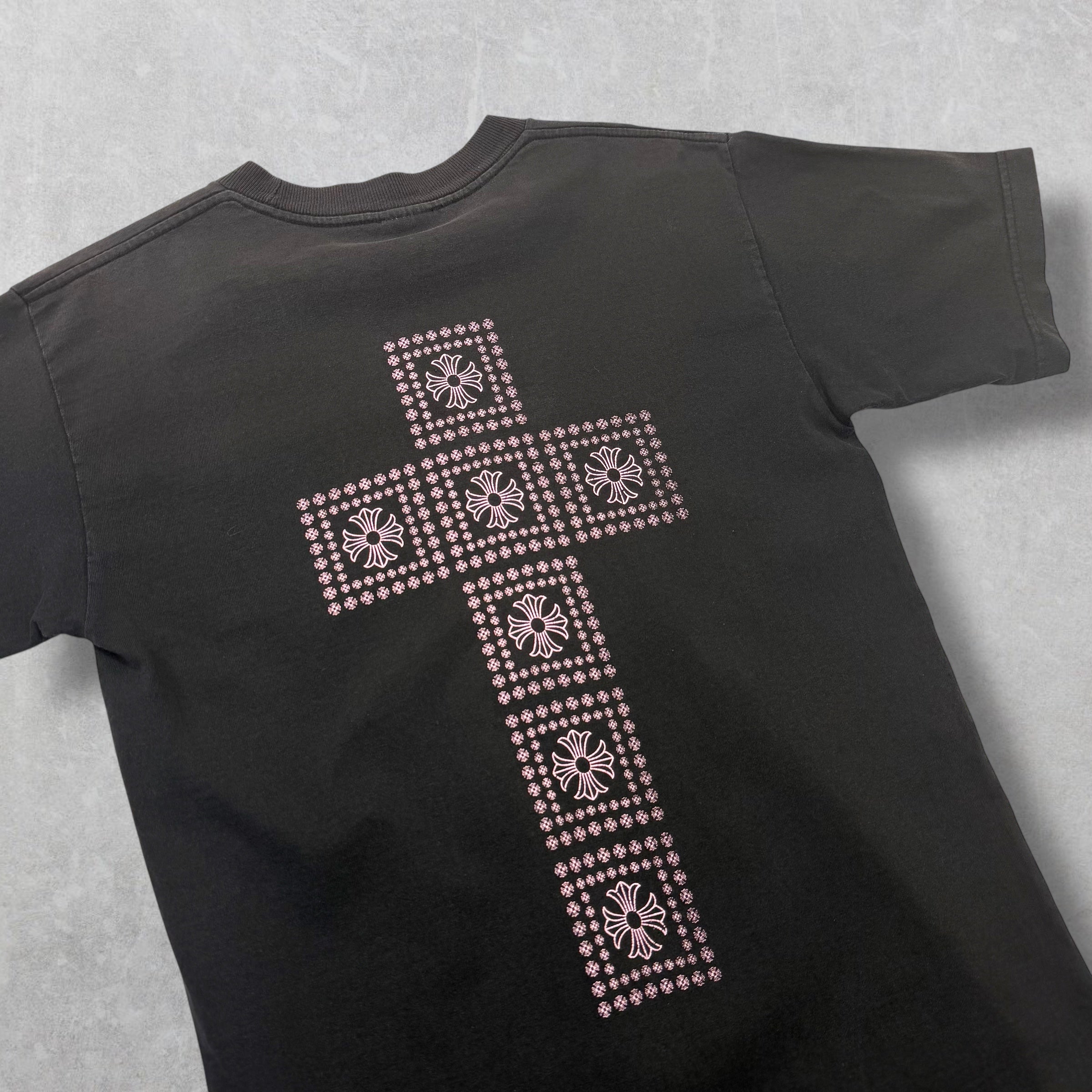 Vintage Chrome Hearts Pink Multi Cross Tee M