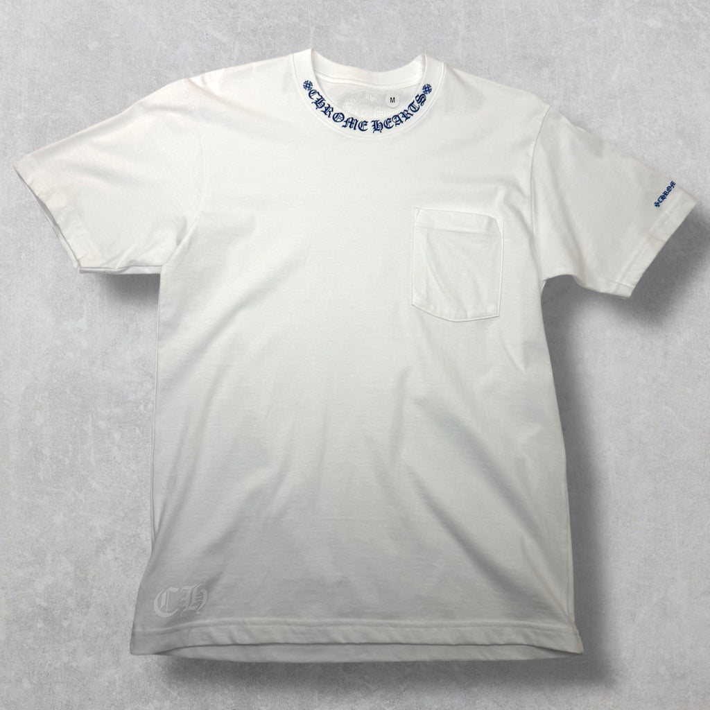 Chrome Hearts Blue Neck Logo Tee M
