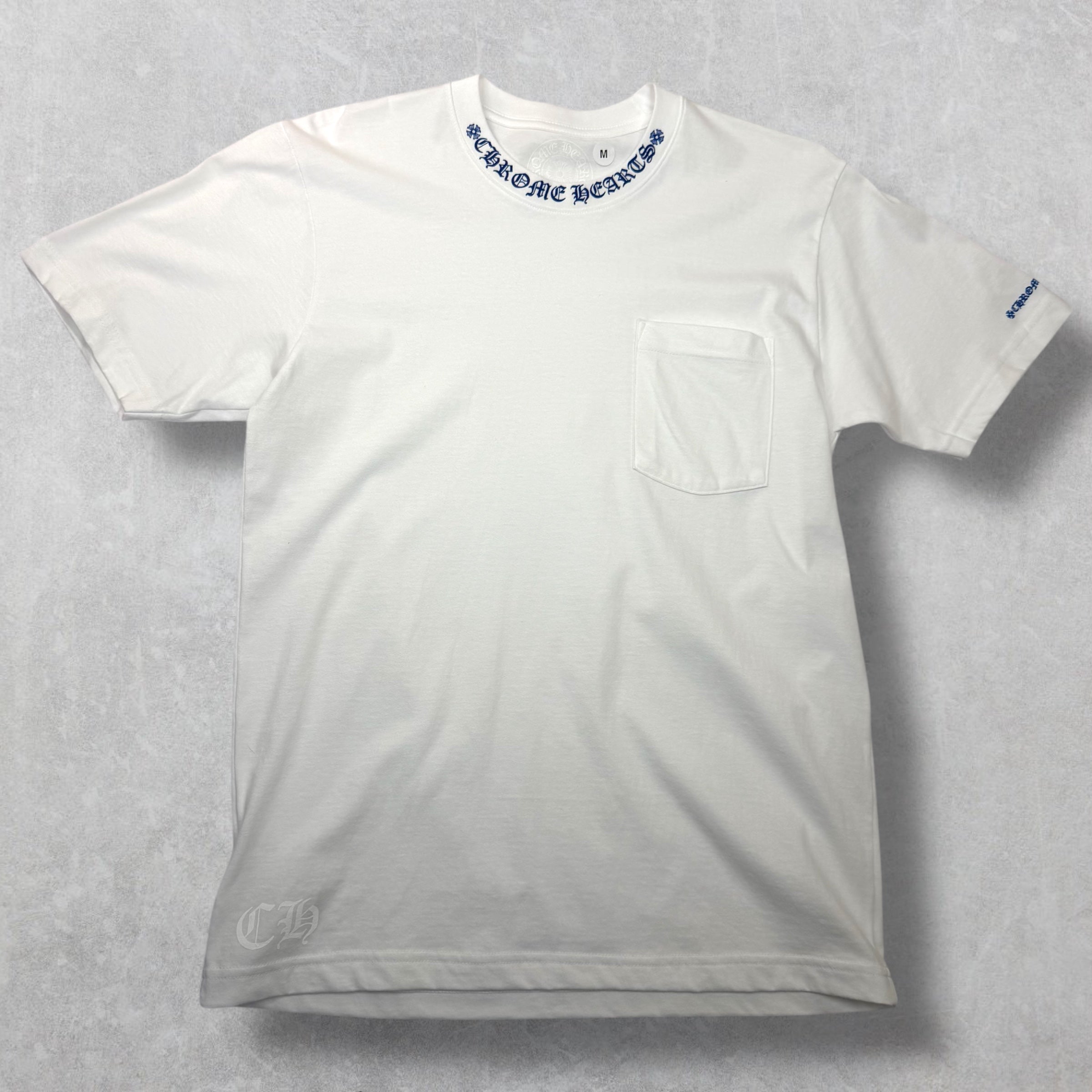 Chrome Hearts Blue Neck Logo Tee M