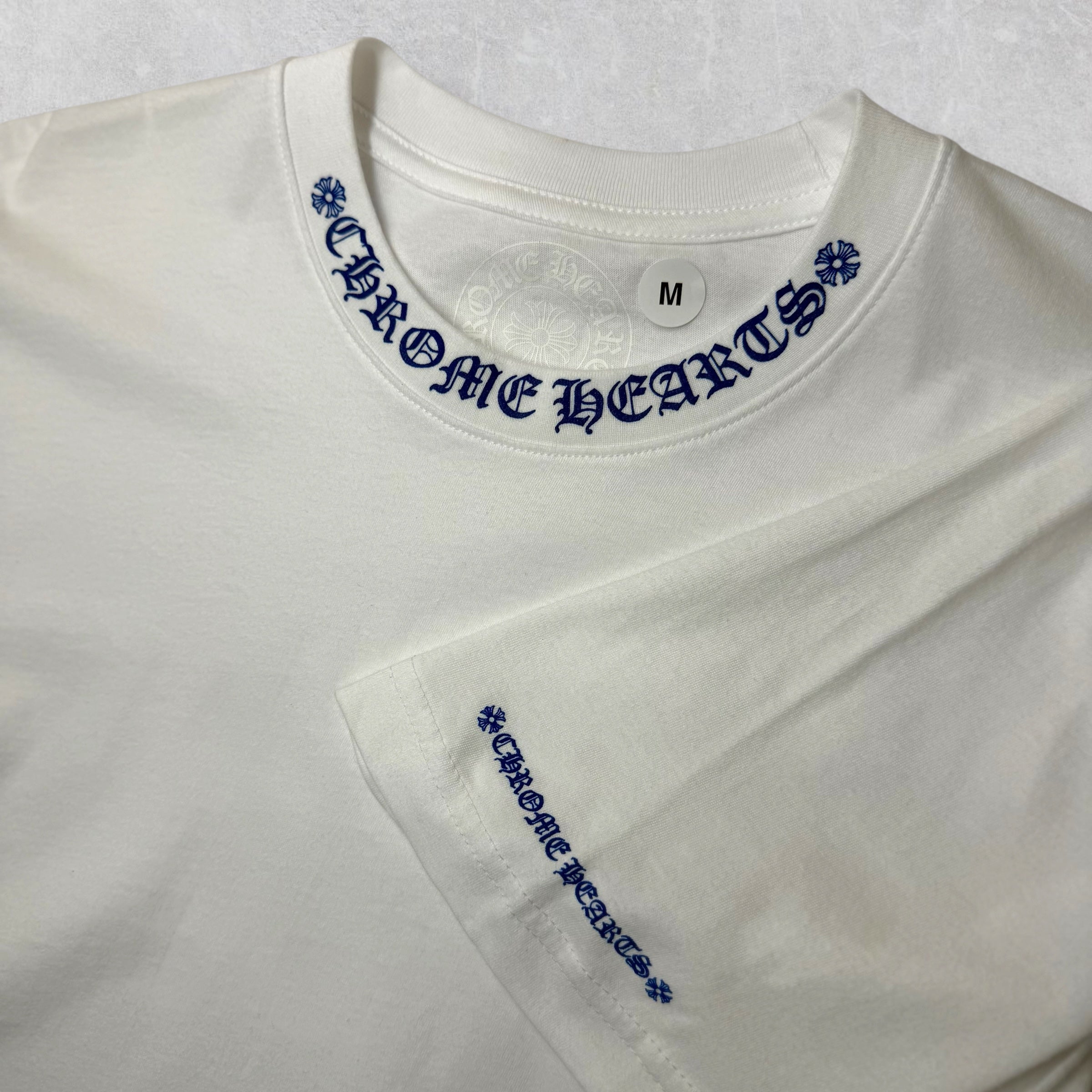 Chrome Hearts Blue Neck Logo Tee M
