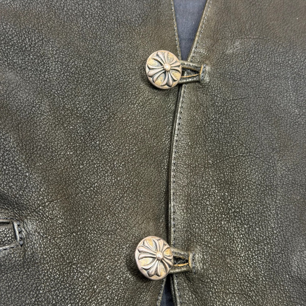Vintage Chrome Hearts Classic Leather Vest L