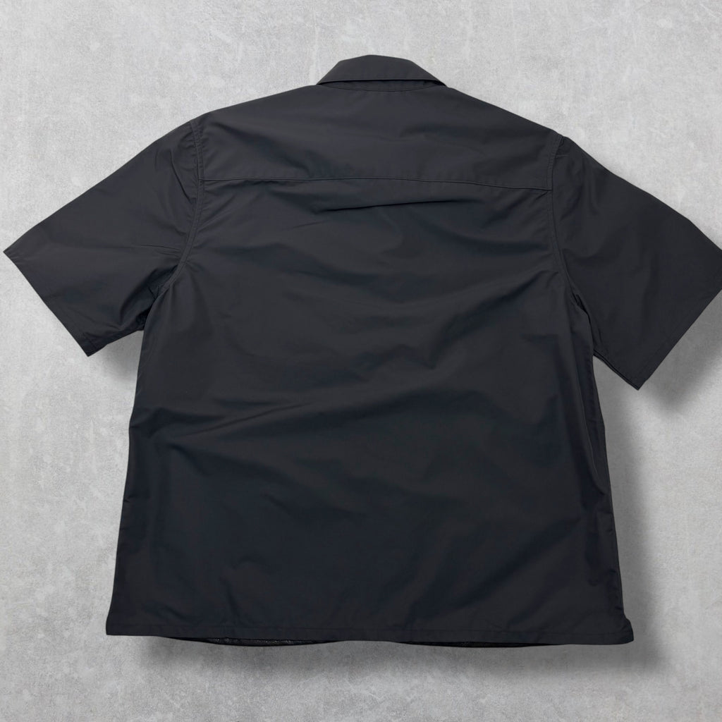 Chrome Hearts Zip Nylon Leather Patch Work Shirt L