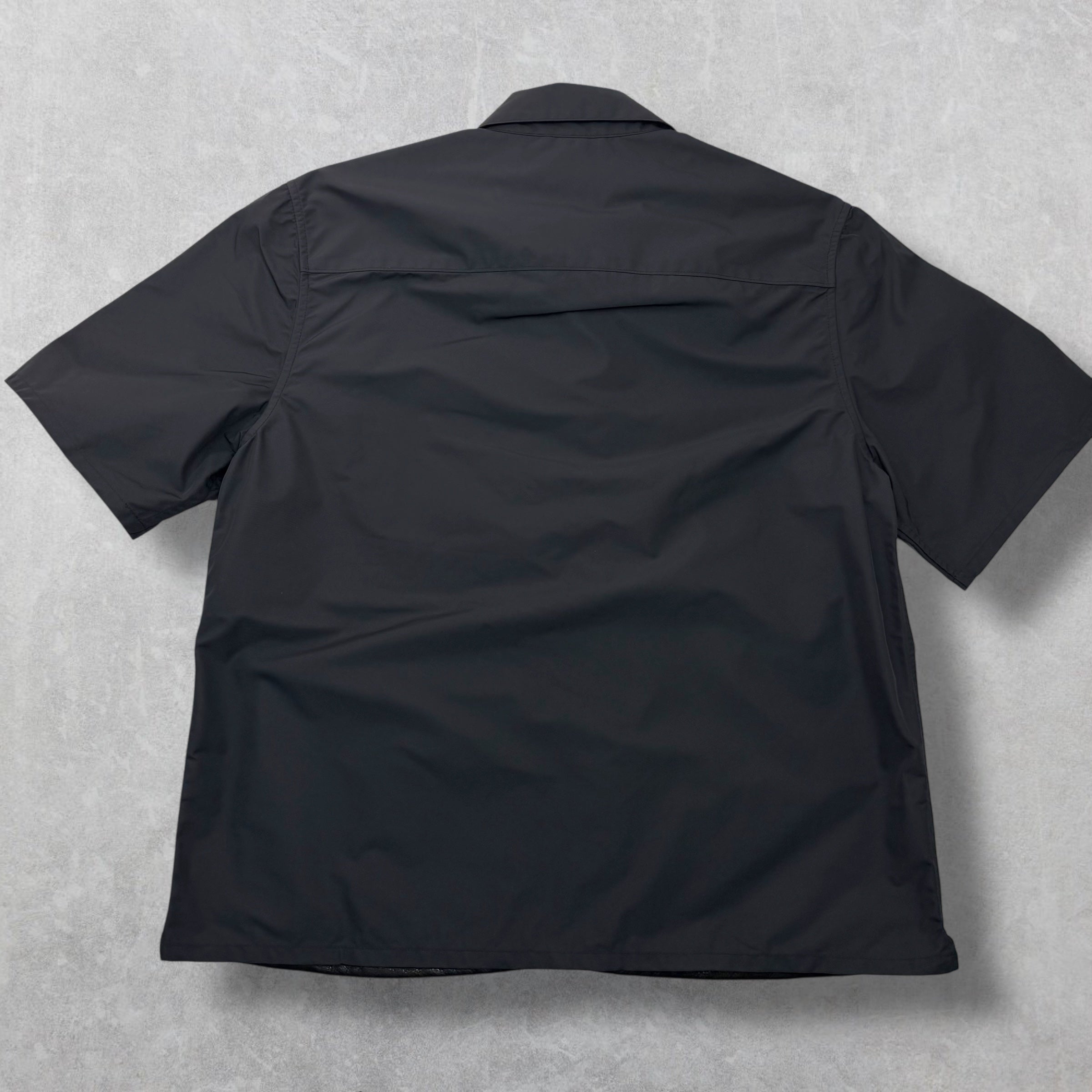 Chrome Hearts Zip Nylon Leather Patch Work Shirt L