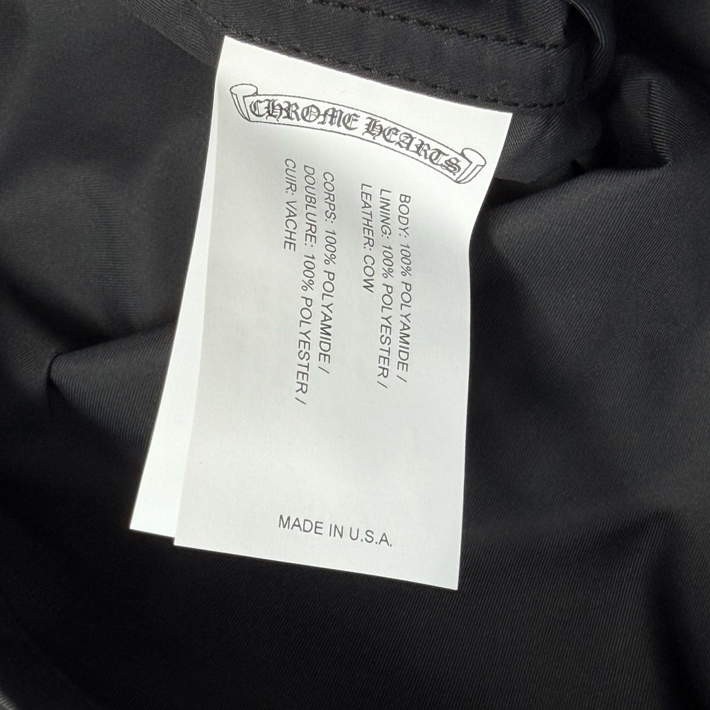 Chrome Hearts Zip Nylon Leather Patch Work Shirt L