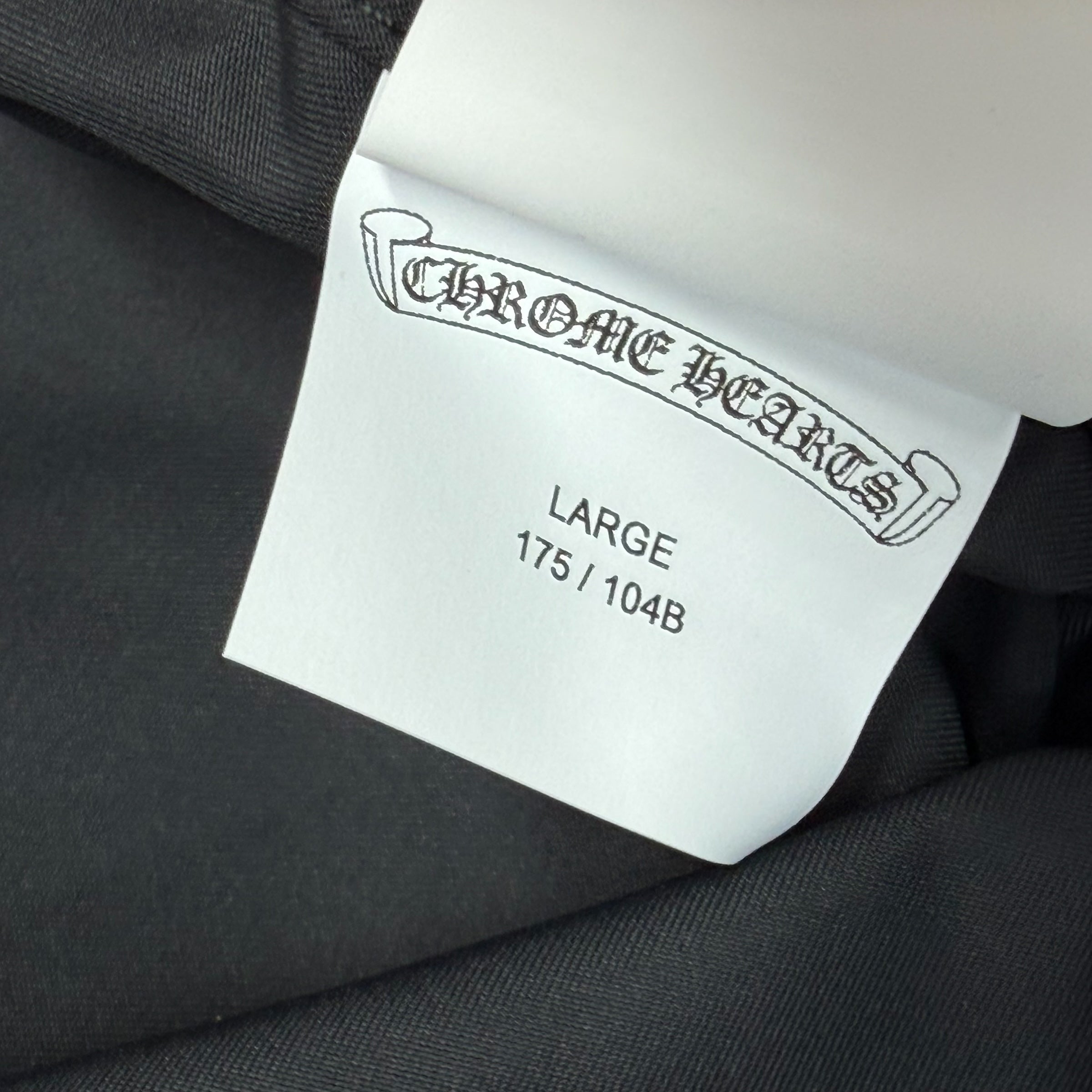 Chrome Hearts Zip Nylon Leather Patch Work Shirt L
