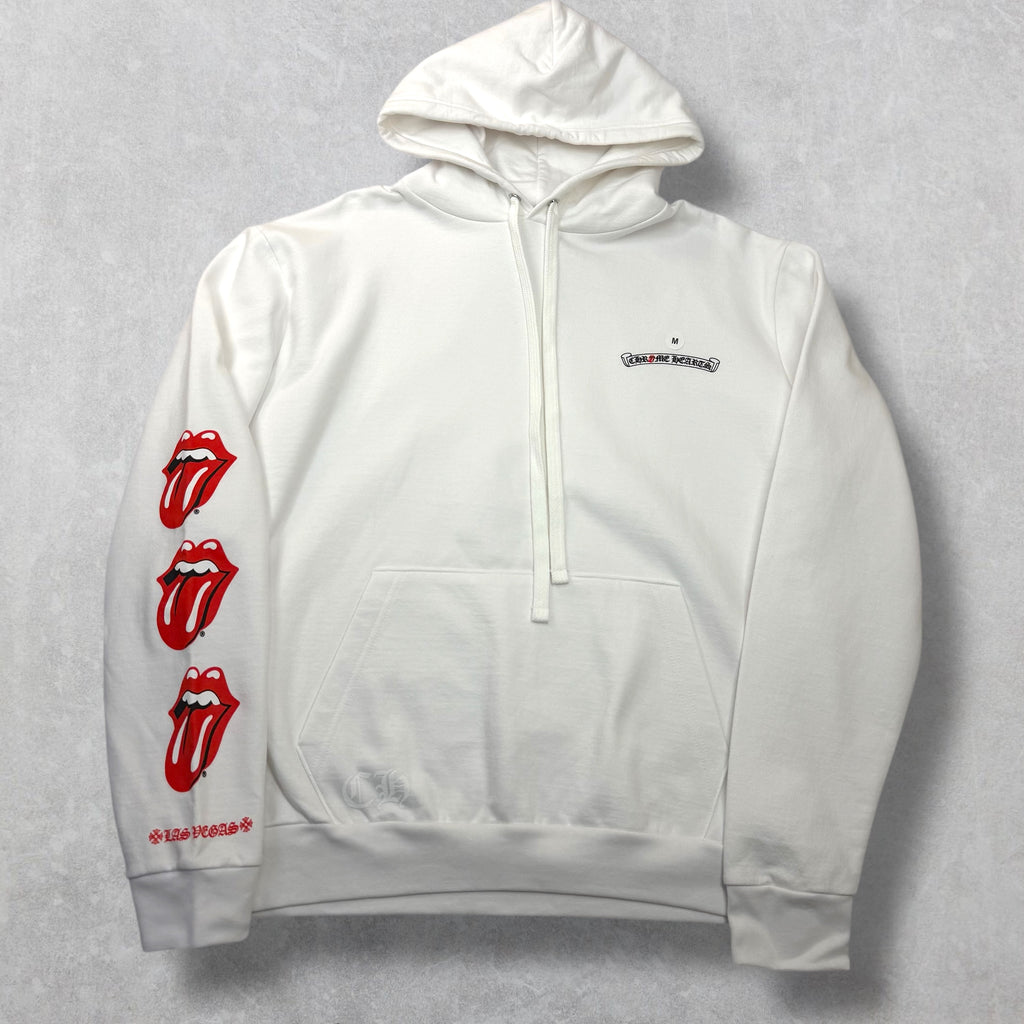 Chrome Hearts Rolling Stones White LV Lips Hoodie M