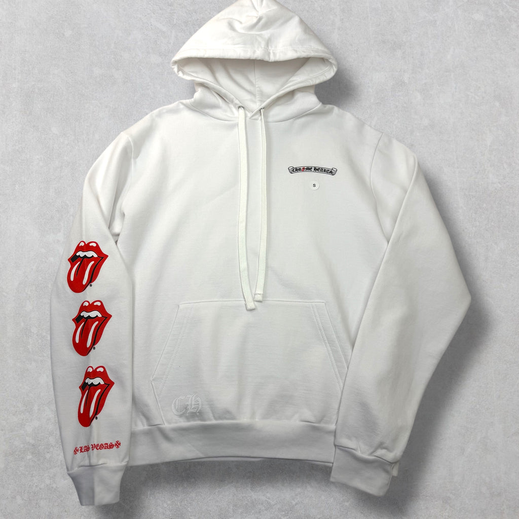 Chrome Hearts Rolling Stones White LV Lips Hoodie S