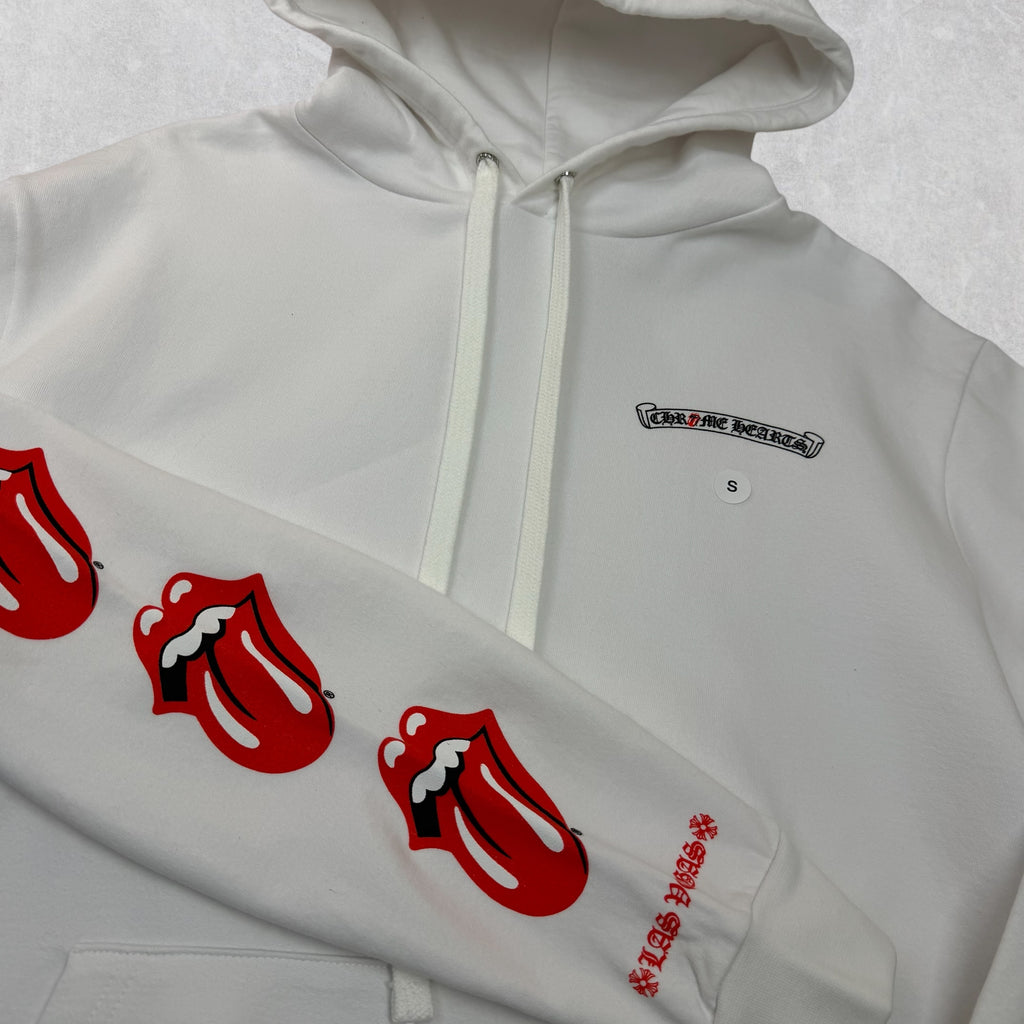 Chrome Hearts Rolling Stones White LV Lips Hoodie S