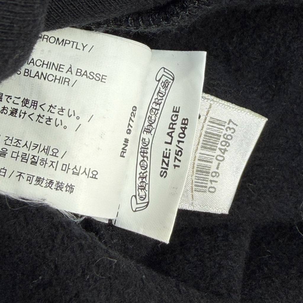 Chrome Hearts Cross Flames Black Hoodie L