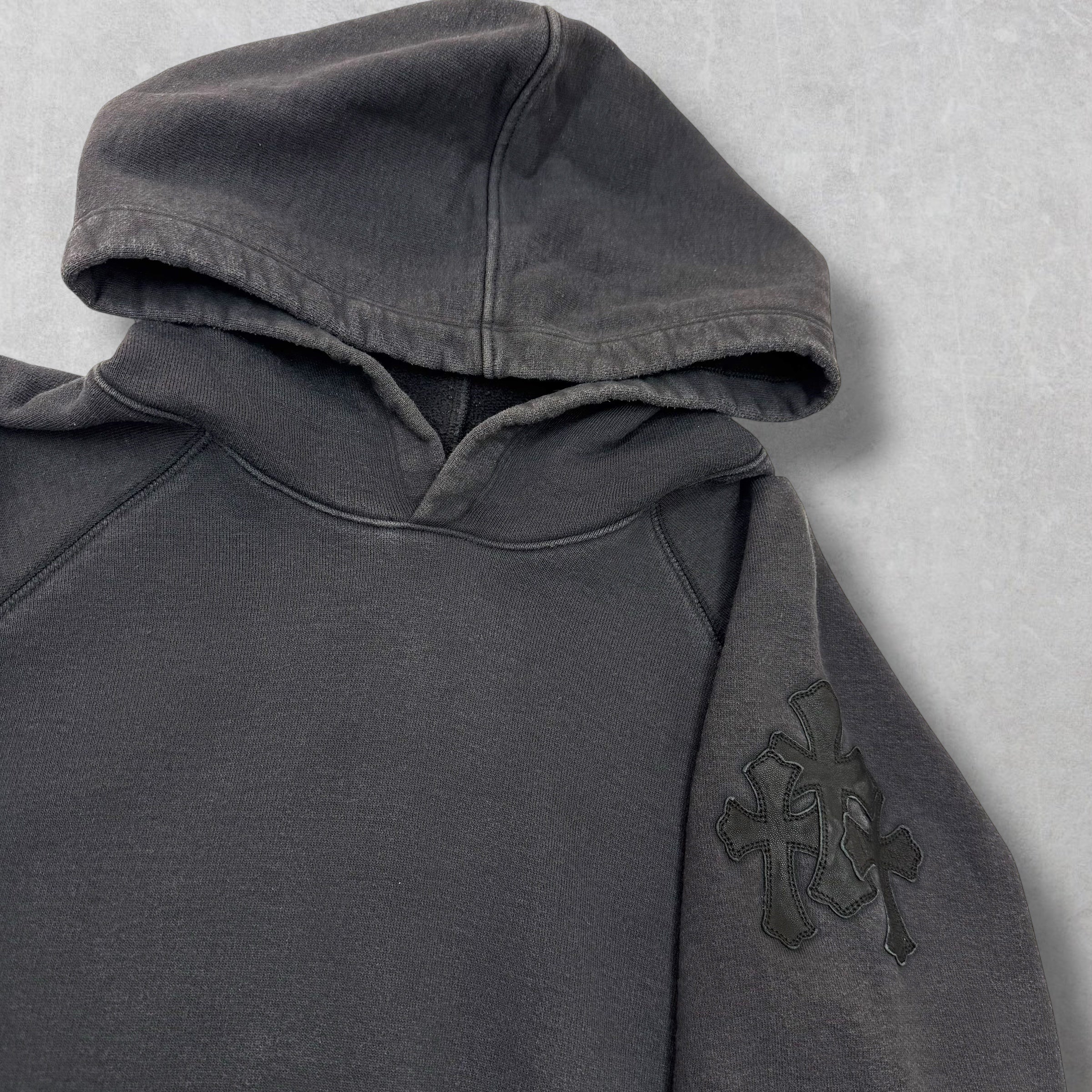 Chrome Hearts Paper Jam Triple Leather Cross Hoodie L