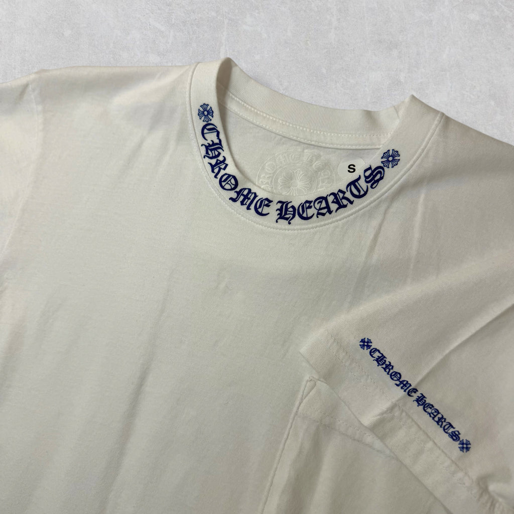 Chrome Hearts Blue Neck Logo Tee S