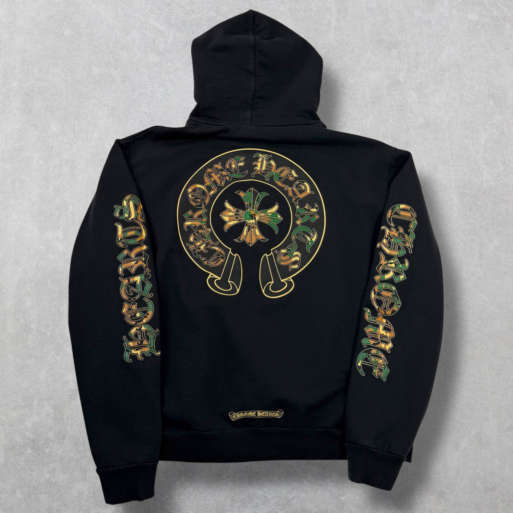 Chrome Hearts Black Camo Horseshoe Hoodie M