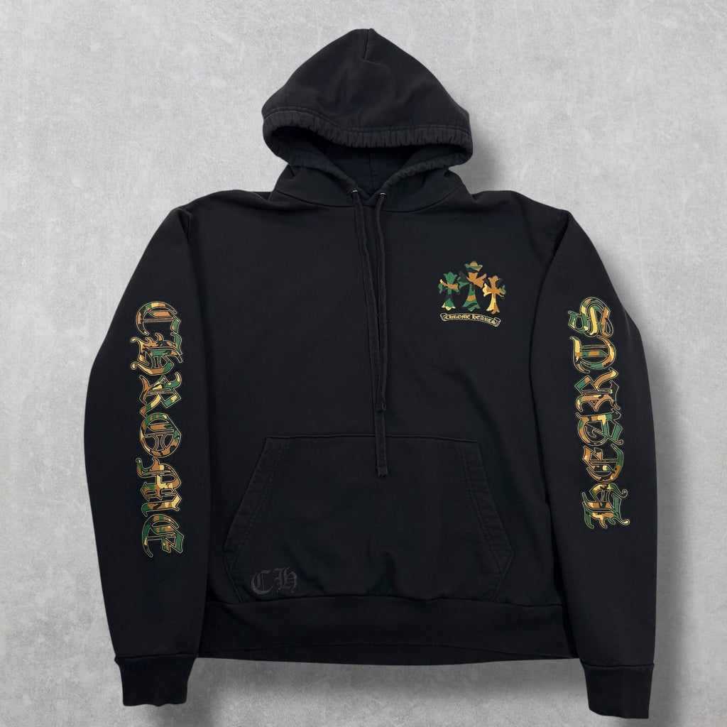 Chrome Hearts Black Camo Horseshoe Hoodie M