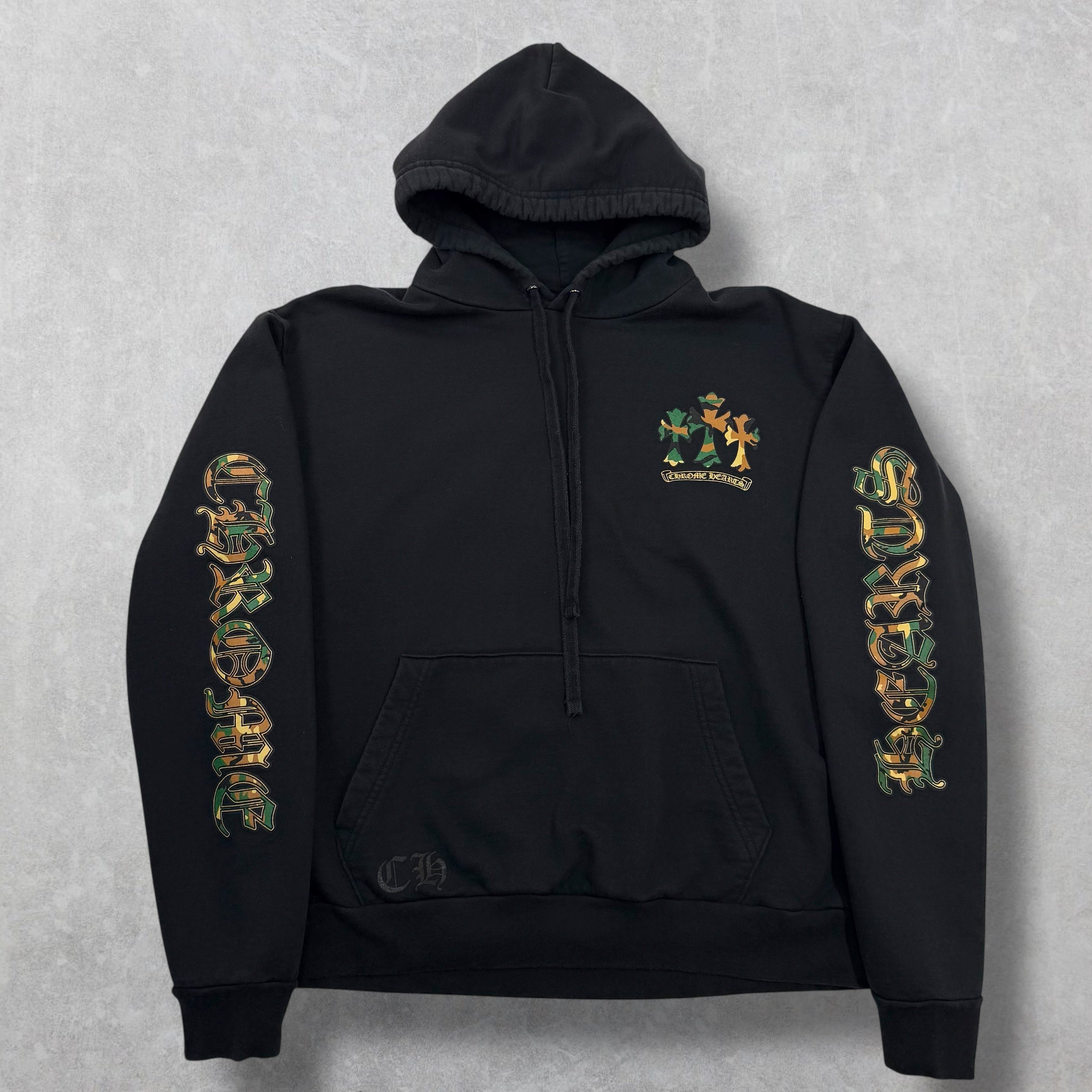Chrome Hearts Black Camo Horseshoe Hoodie M