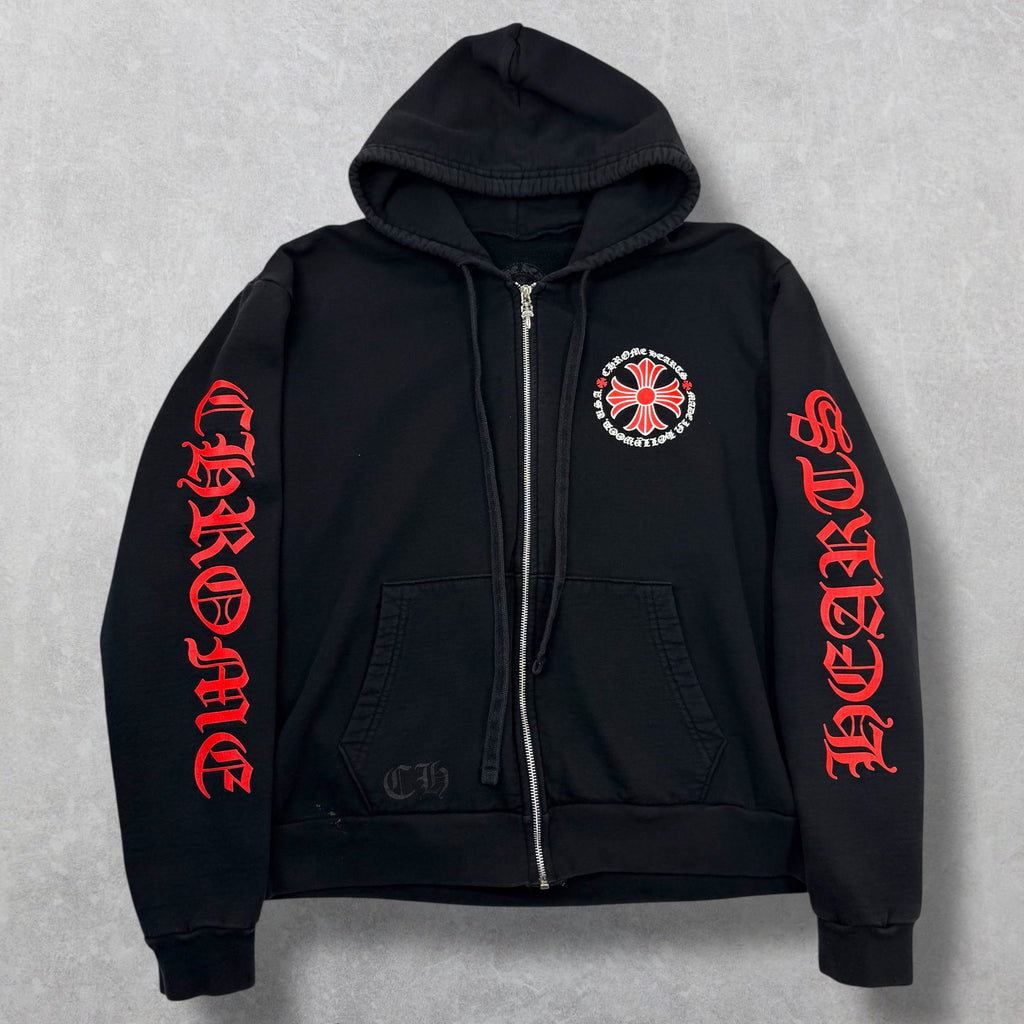 Chrome Hearts Hollywood Red Plus Cross Zip Up S