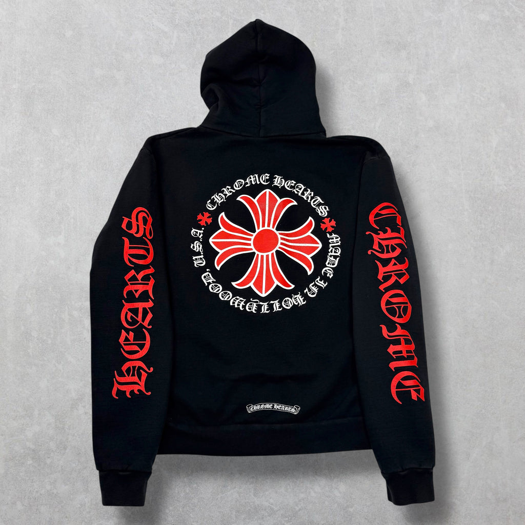 Chrome Hearts Hollywood Red Plus Cross Zip Up S