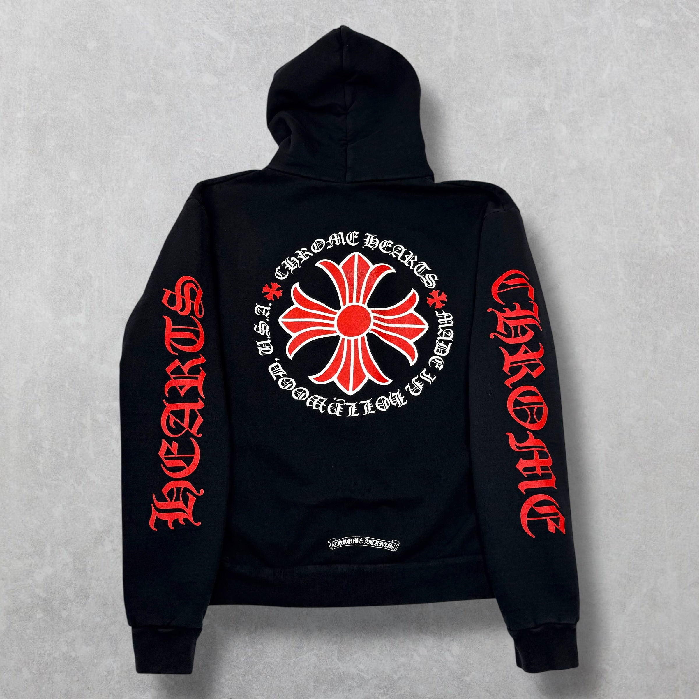Chrome Hearts Hollywood Red Plus Cross Zip Up S