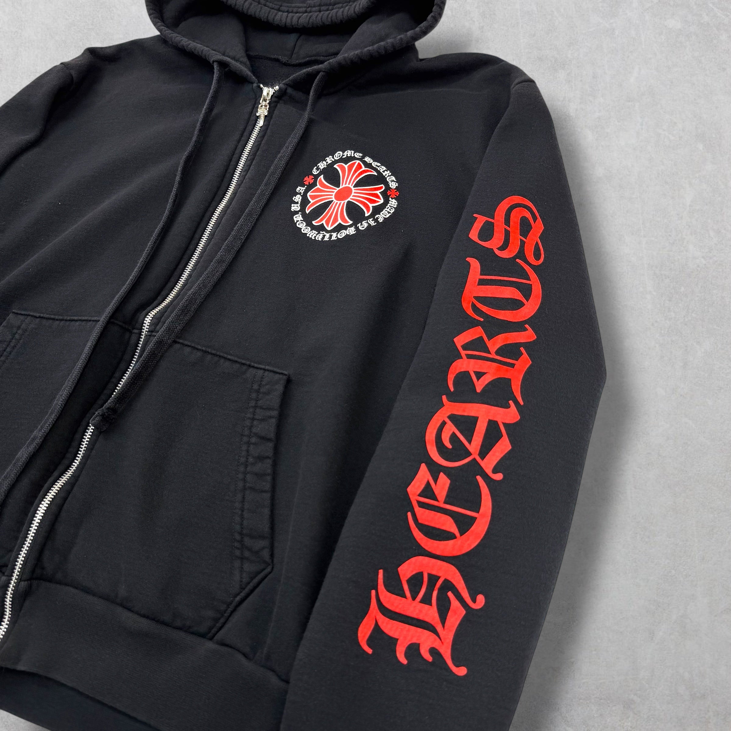 Chrome Hearts Hollywood Red Plus Cross Zip Up S