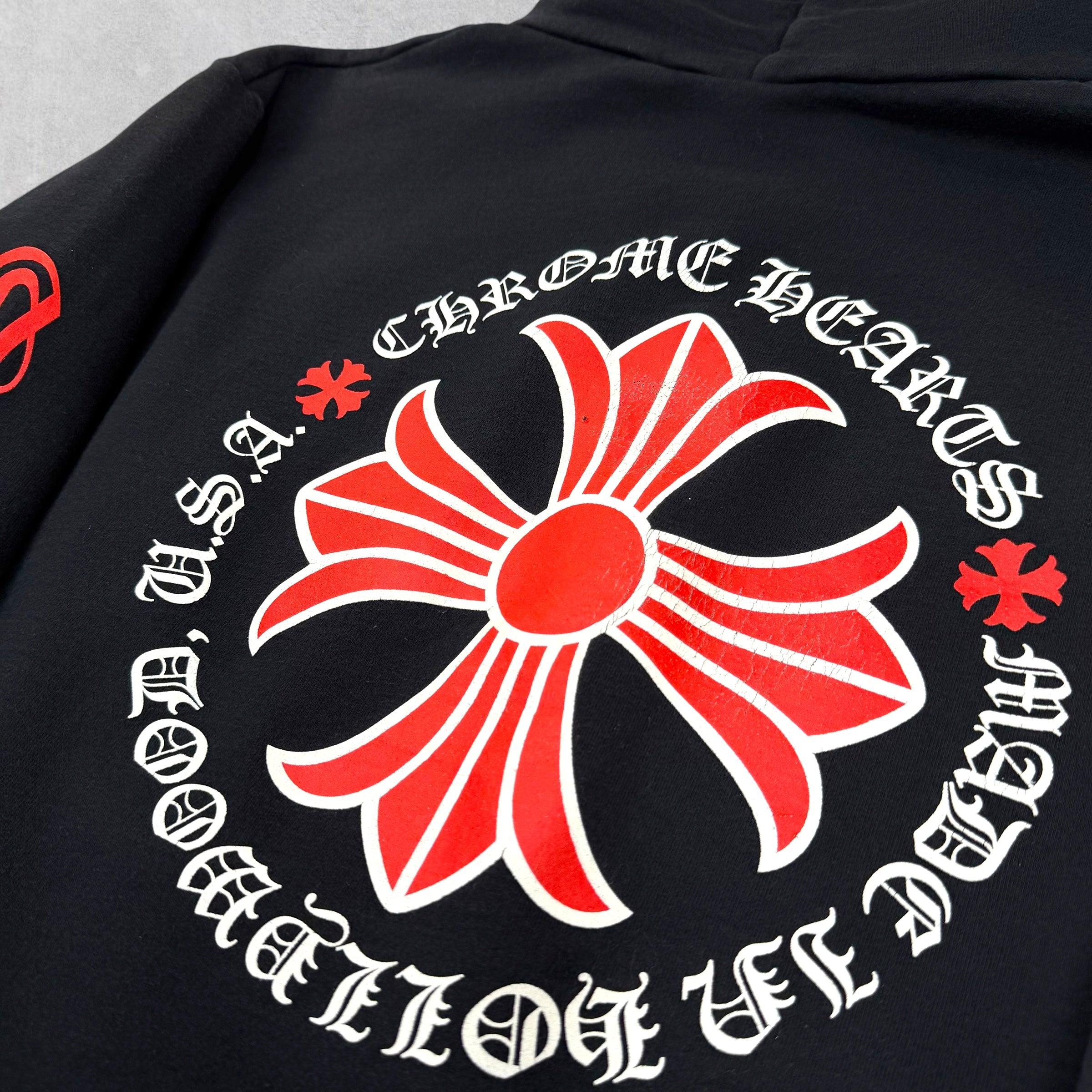 Chrome Hearts Hollywood Red Plus Cross Zip Up S