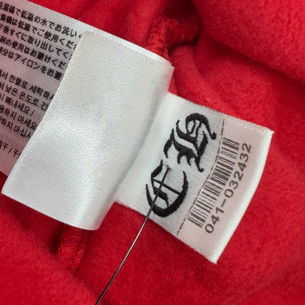 Chrome Hearts Red Scroll Logo Hoodie L