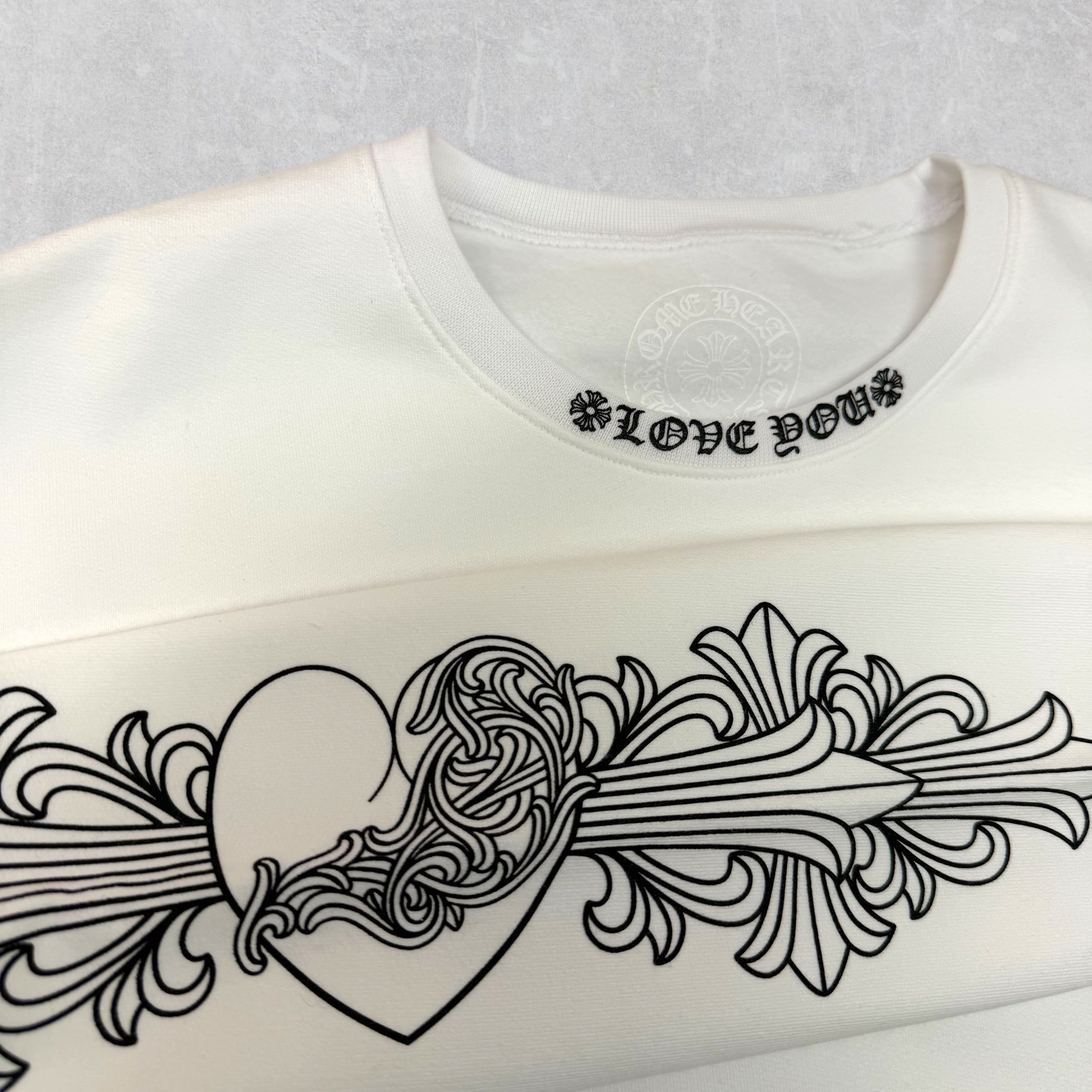 Chrome Hearts Love You Floral Crewneck M