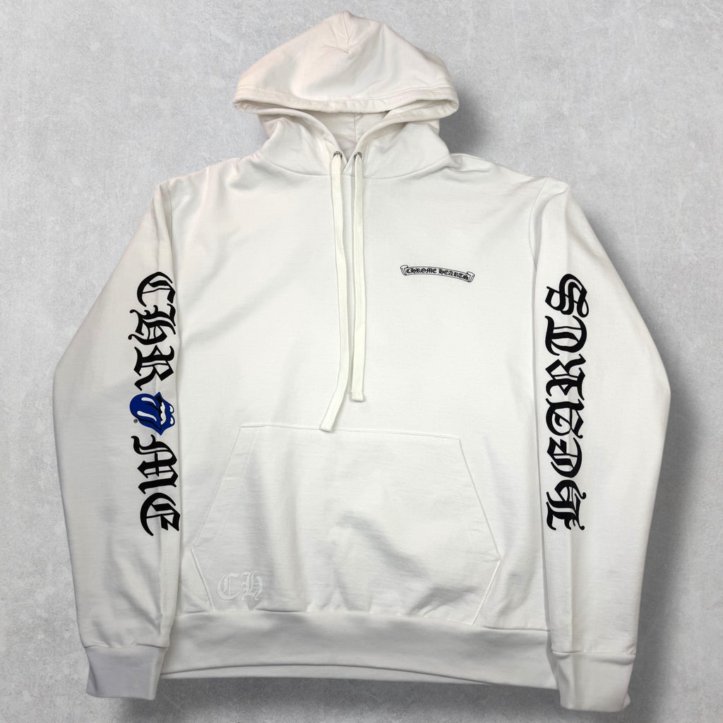 Chrome Hearts Rolling Stones Blue Lips White Hoodie M