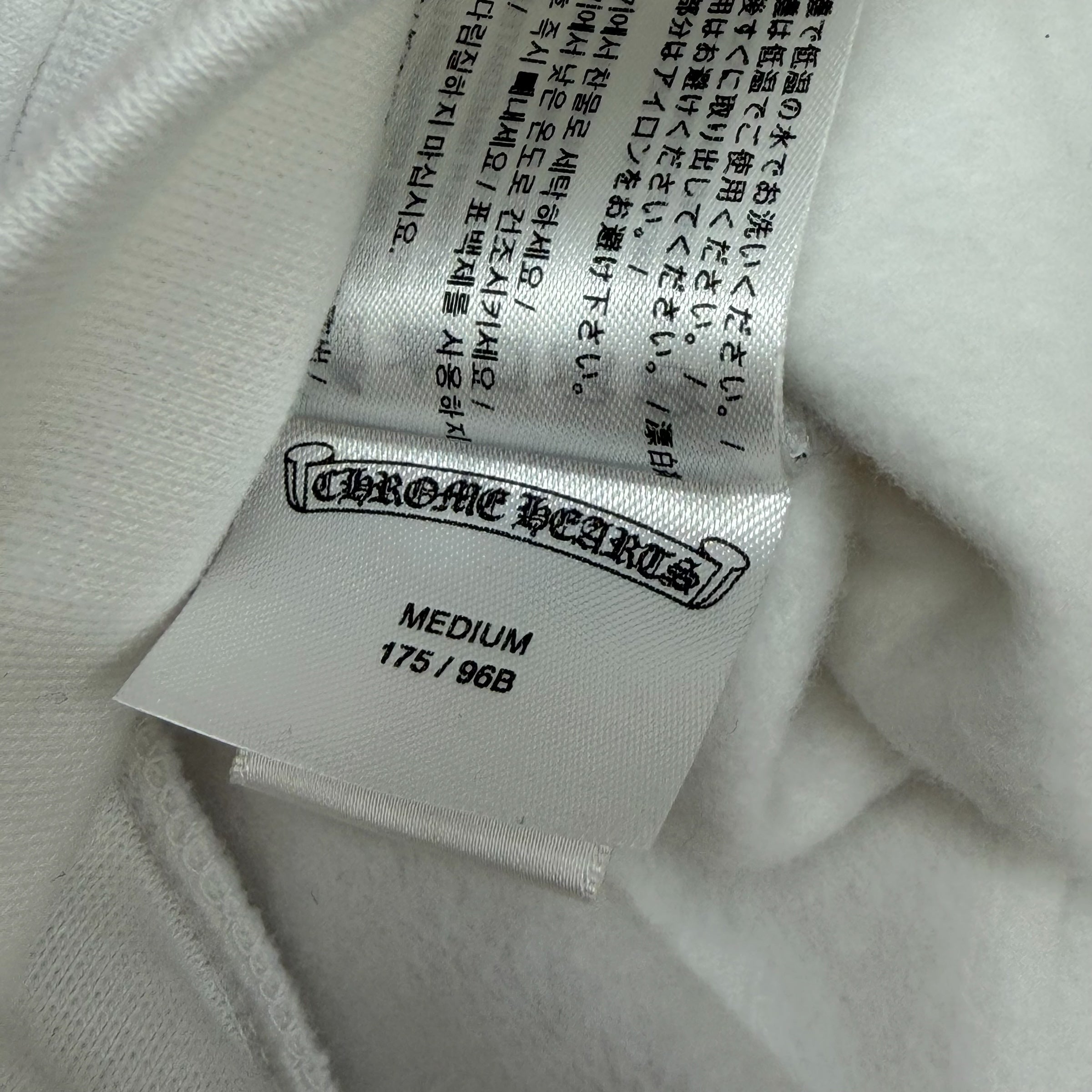 Chrome Hearts Rolling Stones Blue Lips White Hoodie M