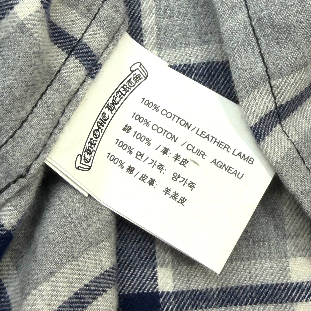 Chrome Hearts Blue/Grey Cross Patch Flannel S