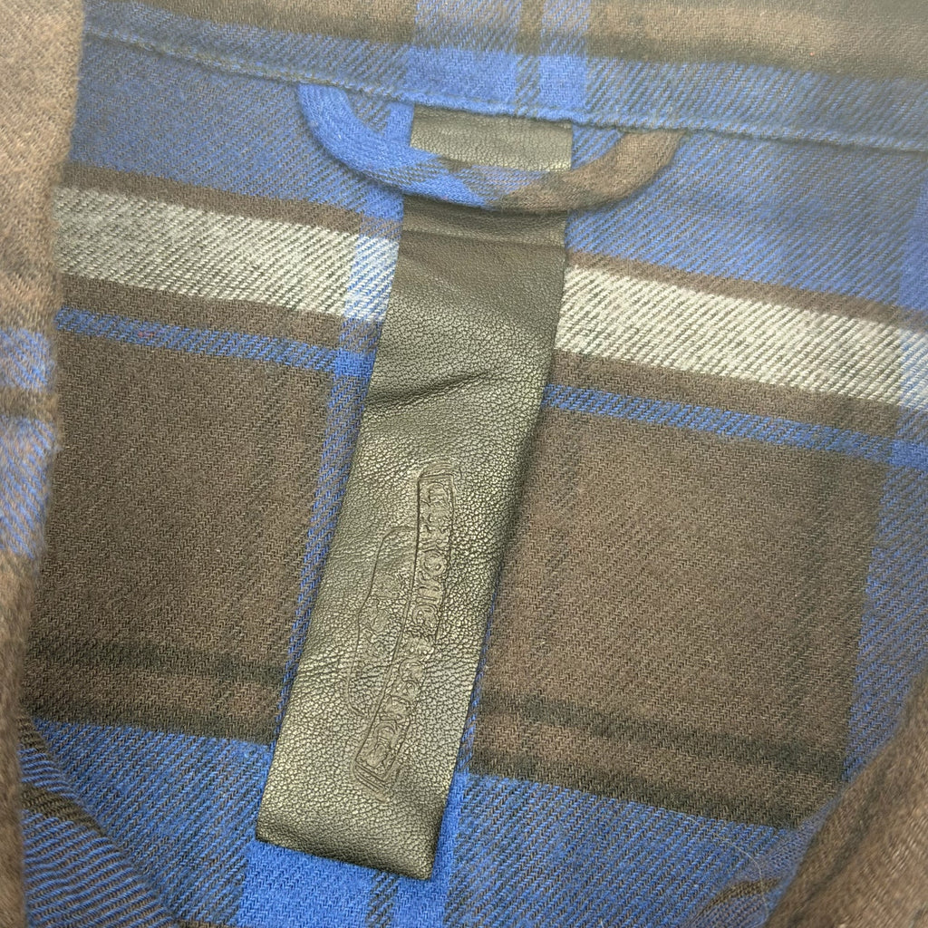 Chrome Hearts Blue/Black Plus Patch Flannel S