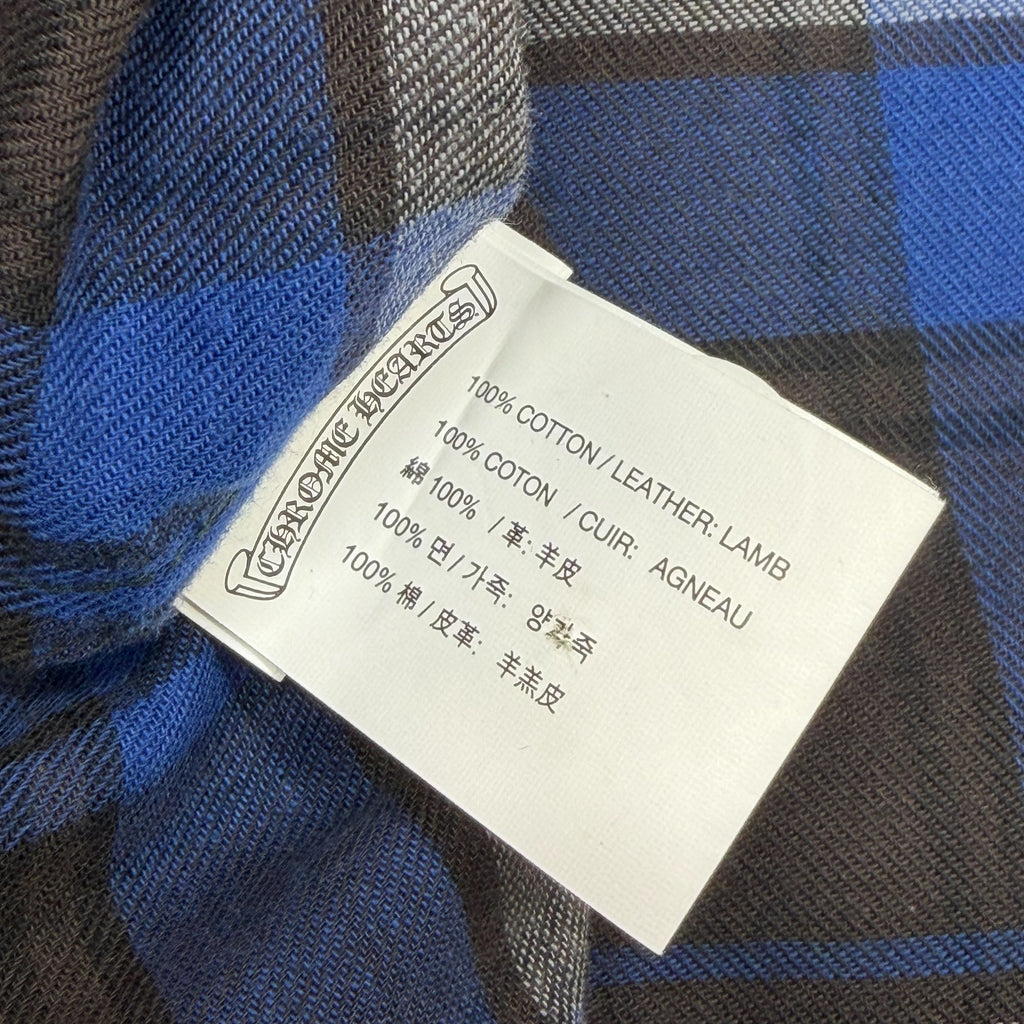Chrome Hearts Blue/Black Plus Patch Flannel S