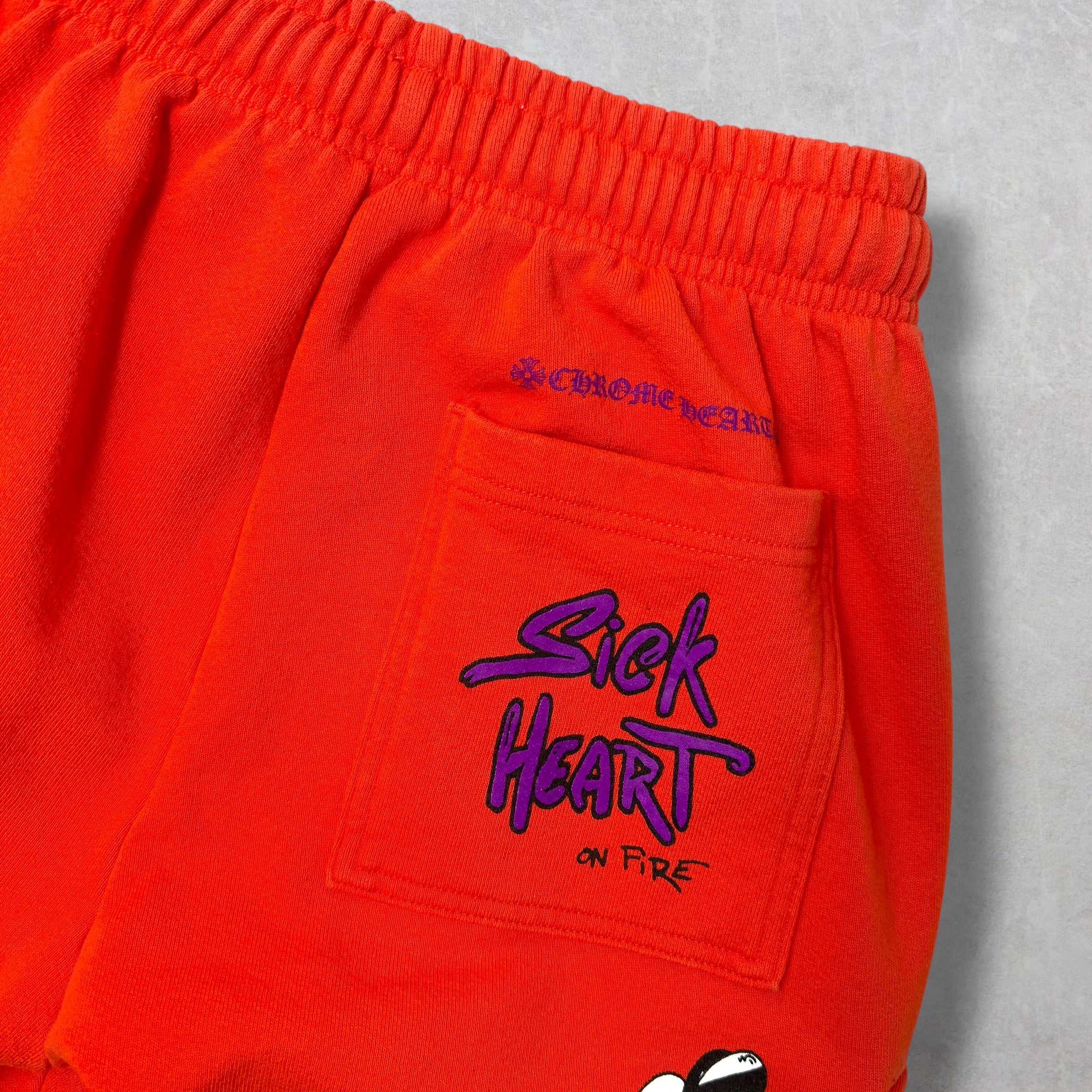 Chrome Hearts Matty Boy Sick Hearts Cargo Sweatshorts L