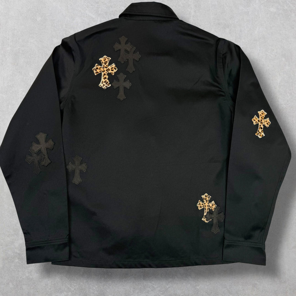 Chrome Hearts Leopard Patch Work Dog Shirt M