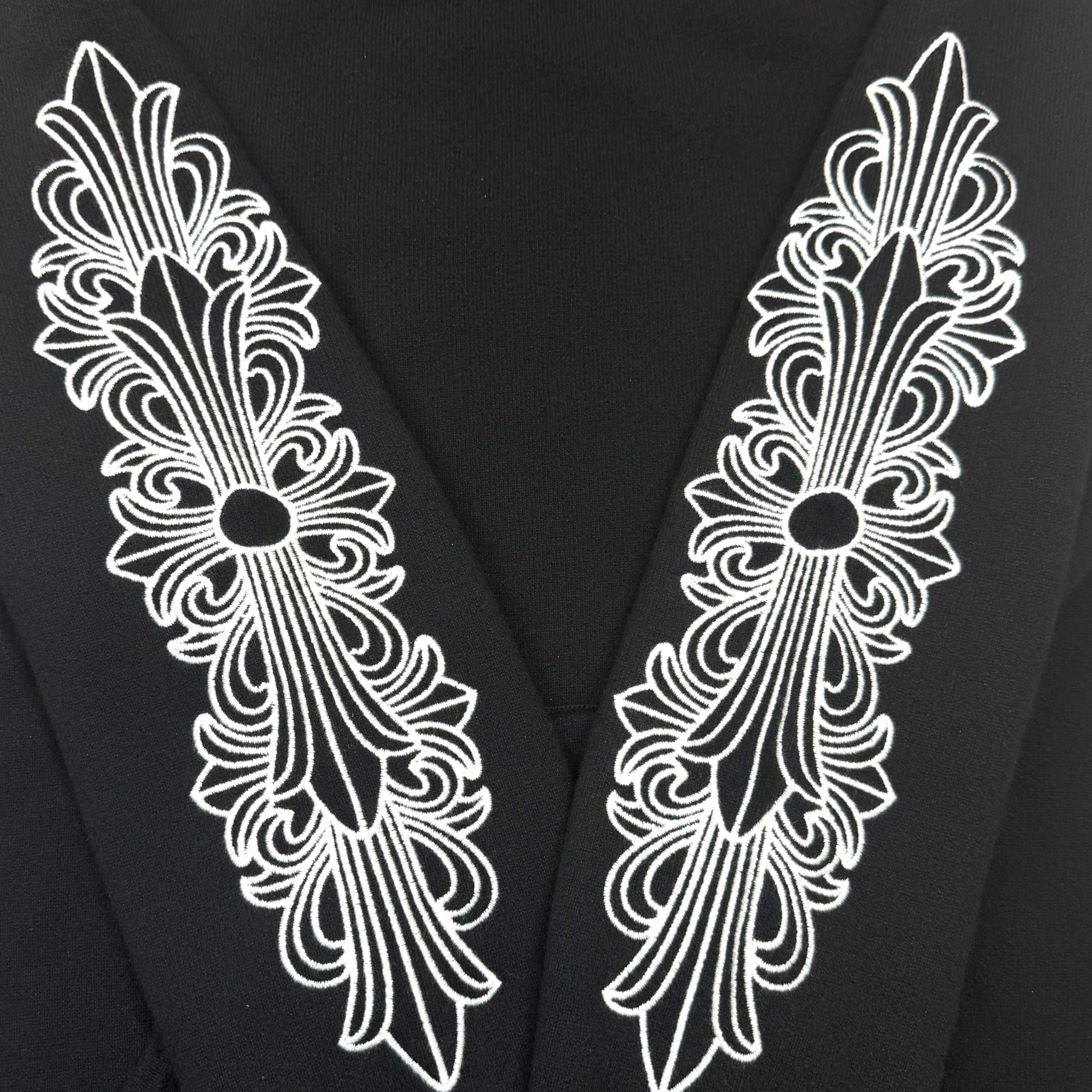 Chrome Hearts Floral Sleeve Cashmere Hoodie L
