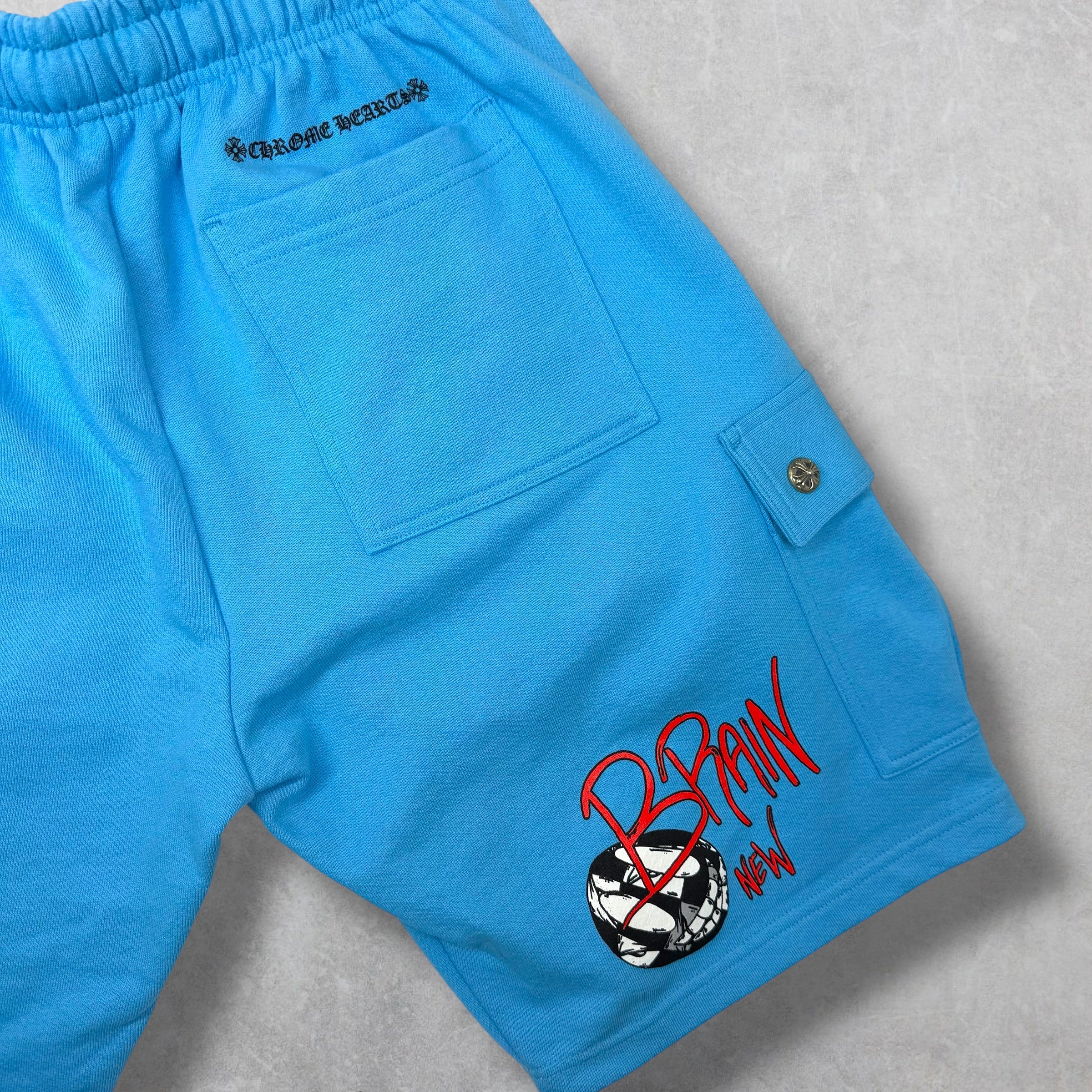 Chrome Hearts Matty Boy Blue Cargo Shorts L