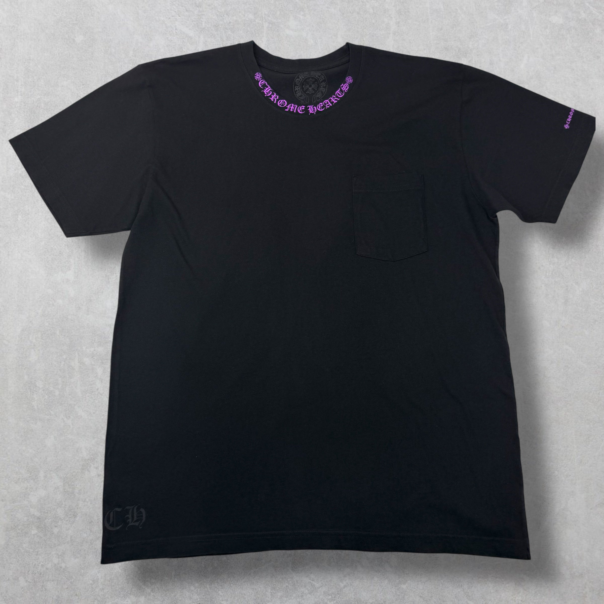 Chrome Hearts Purple Neck Logo Tee XL